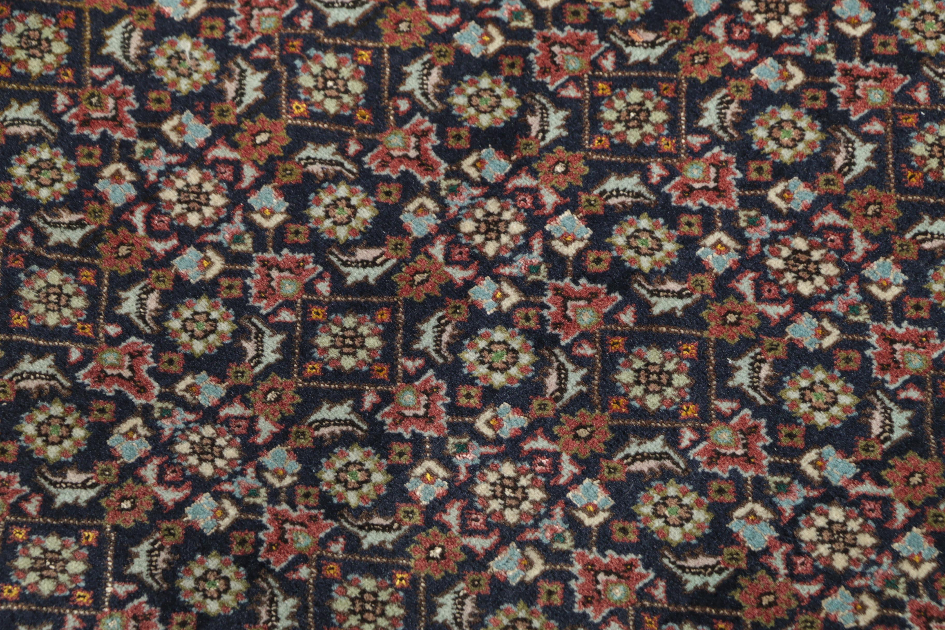 Hand-Knotted Persian Tabriz Mahi Wool and Silk Area Rug