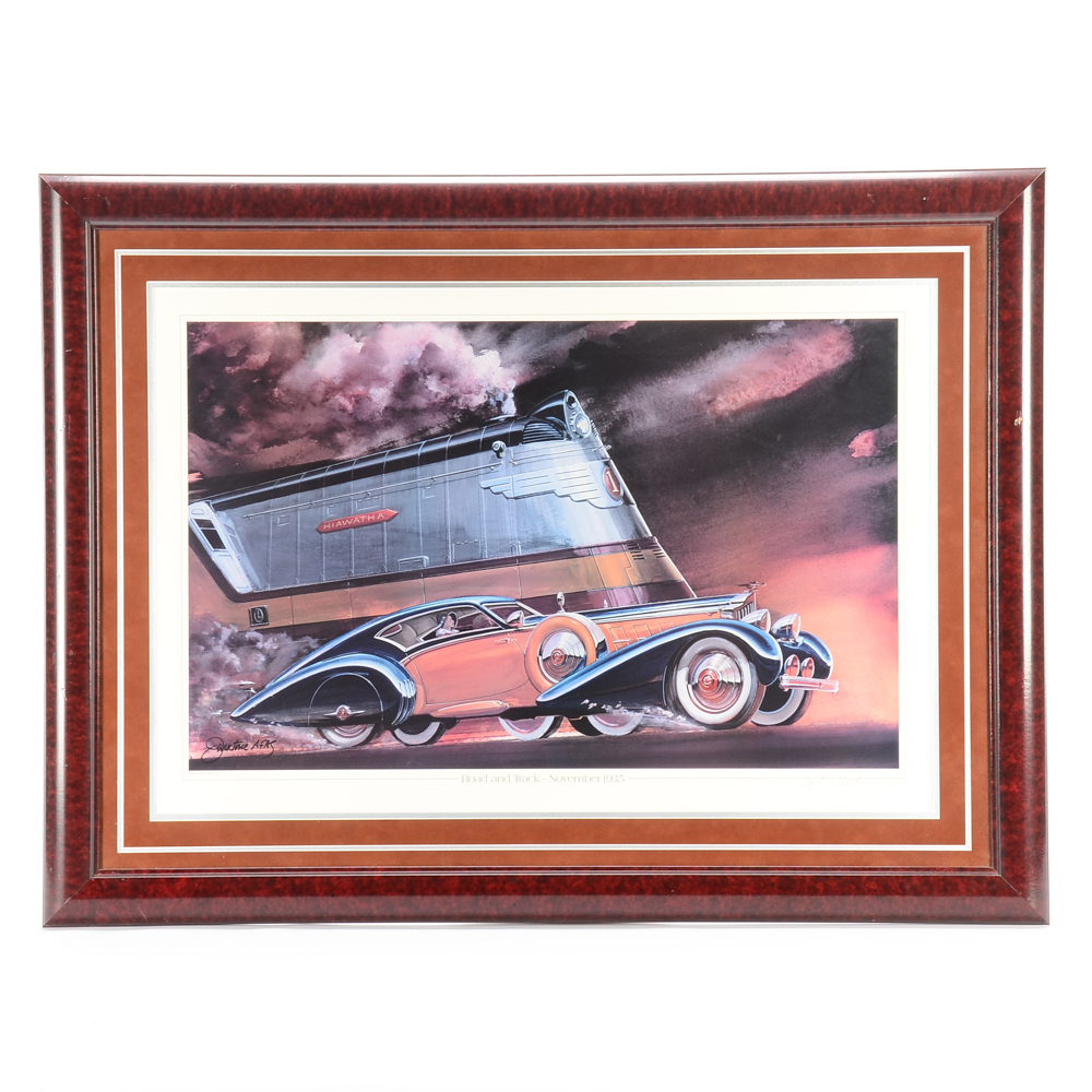 Jack Juratovic Limited Edition Offset Lithograph Print "Road and Track"