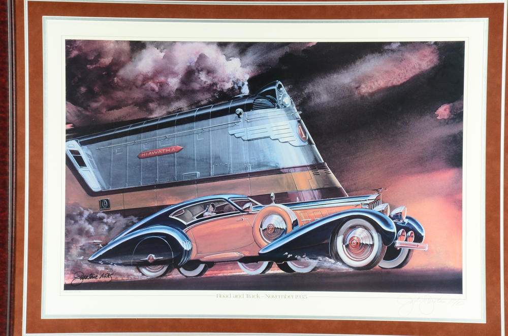 Jack Juratovic Limited Edition Offset Lithograph Print "Road and Track"