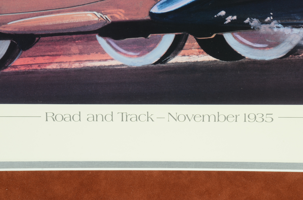 Jack Juratovic Limited Edition Offset Lithograph Print "Road and Track"