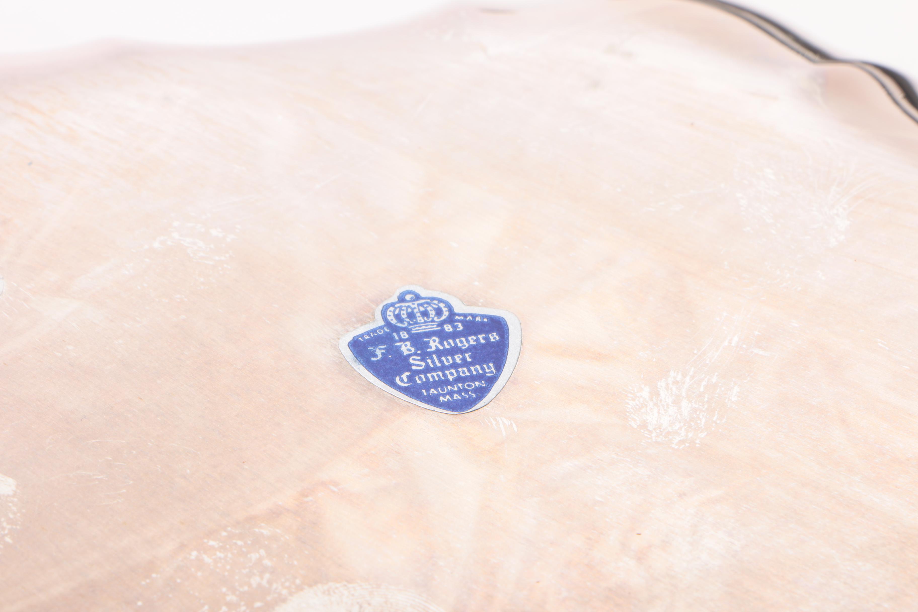 Alt-Heidelberg Large Silver Plate Tea Service Tray with Other Silver Plate