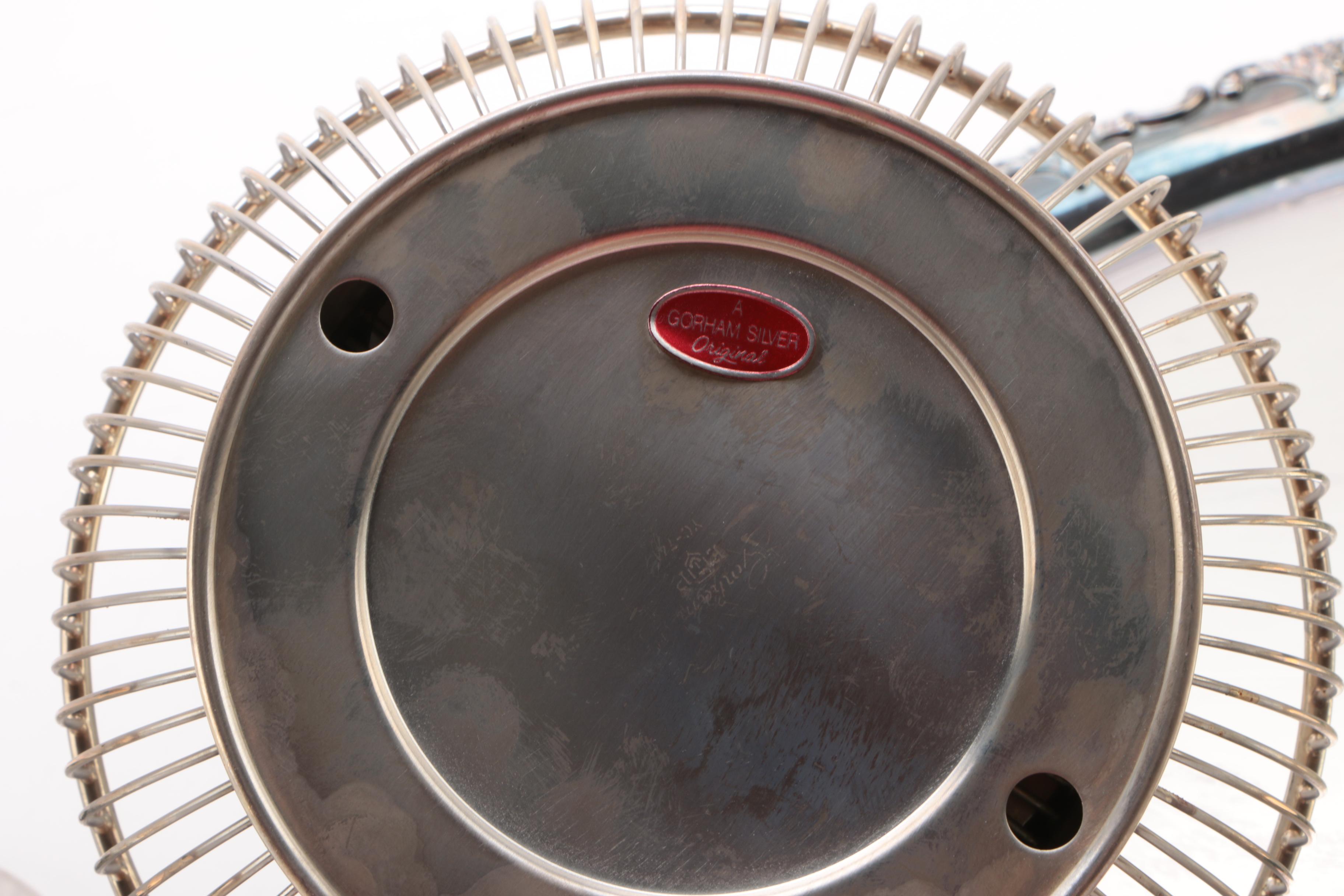 Alt-Heidelberg Large Silver Plate Tea Service Tray with Other Silver Plate