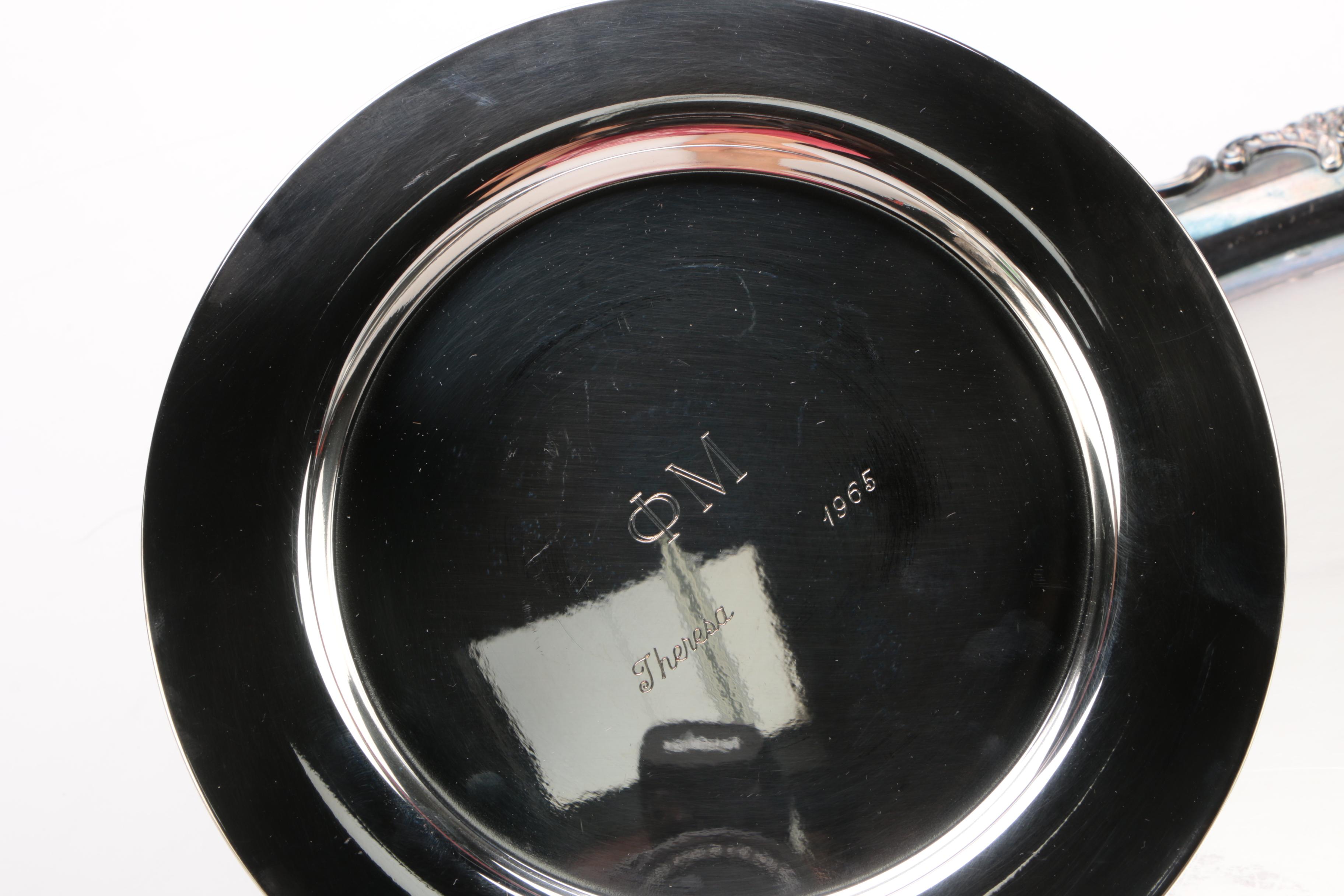 Alt-Heidelberg Large Silver Plate Tea Service Tray with Other Silver Plate