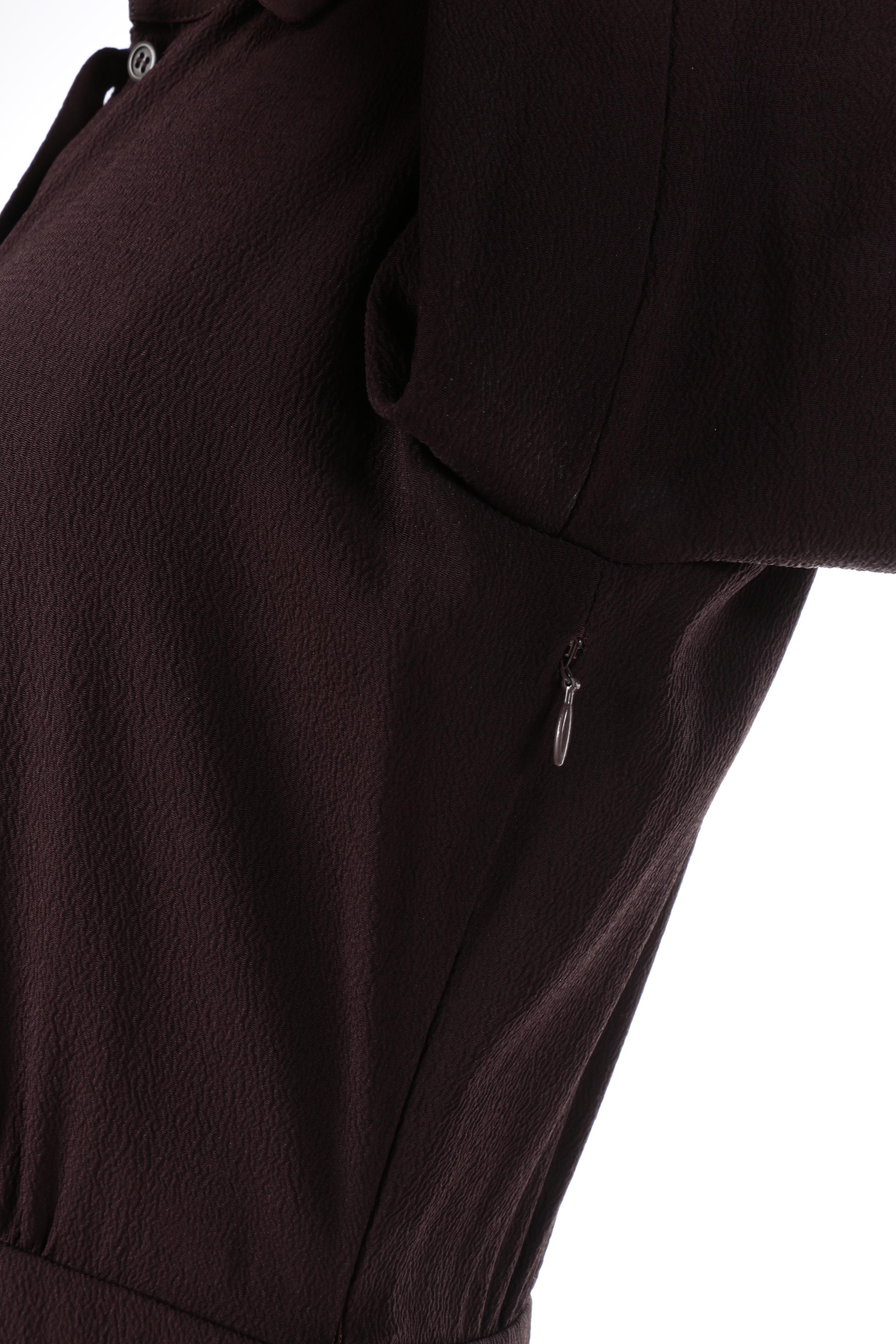 Prada Dark Brown Crepe Dress