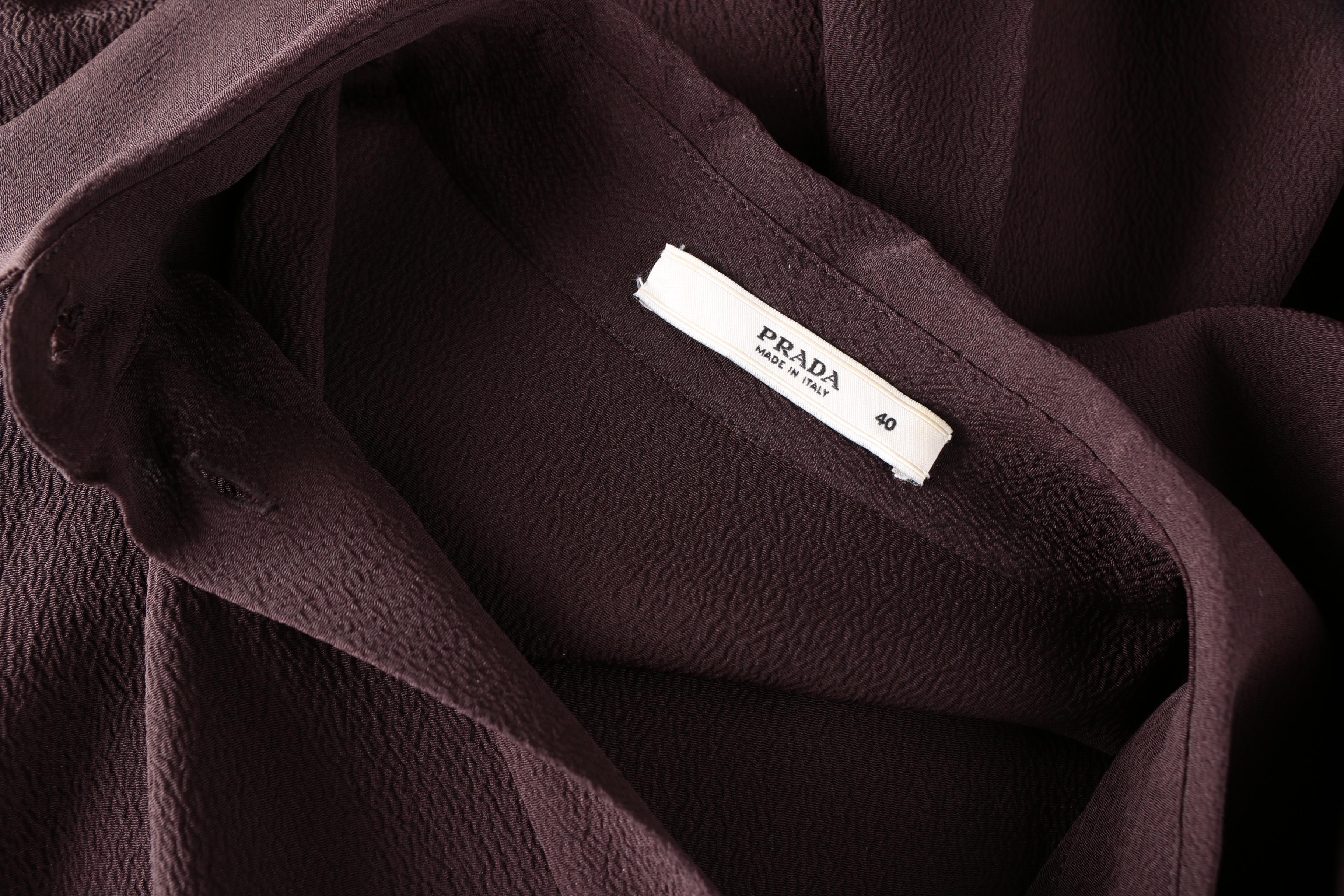 Prada Dark Brown Crepe Dress