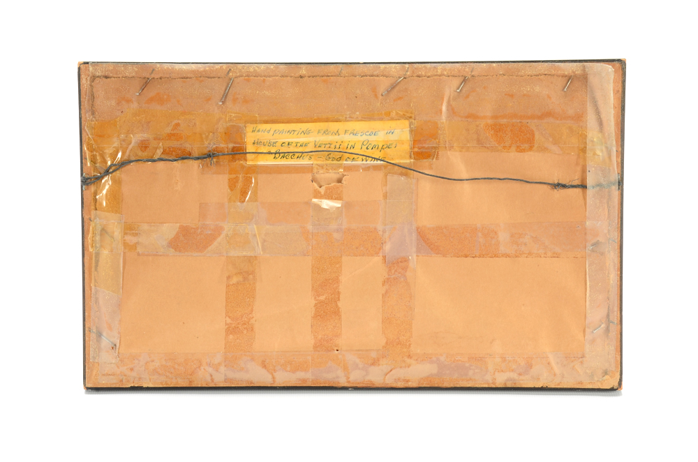 Antonio Francione Vintage Watercolor Painting after Pompeii Fresco "Bacchus"