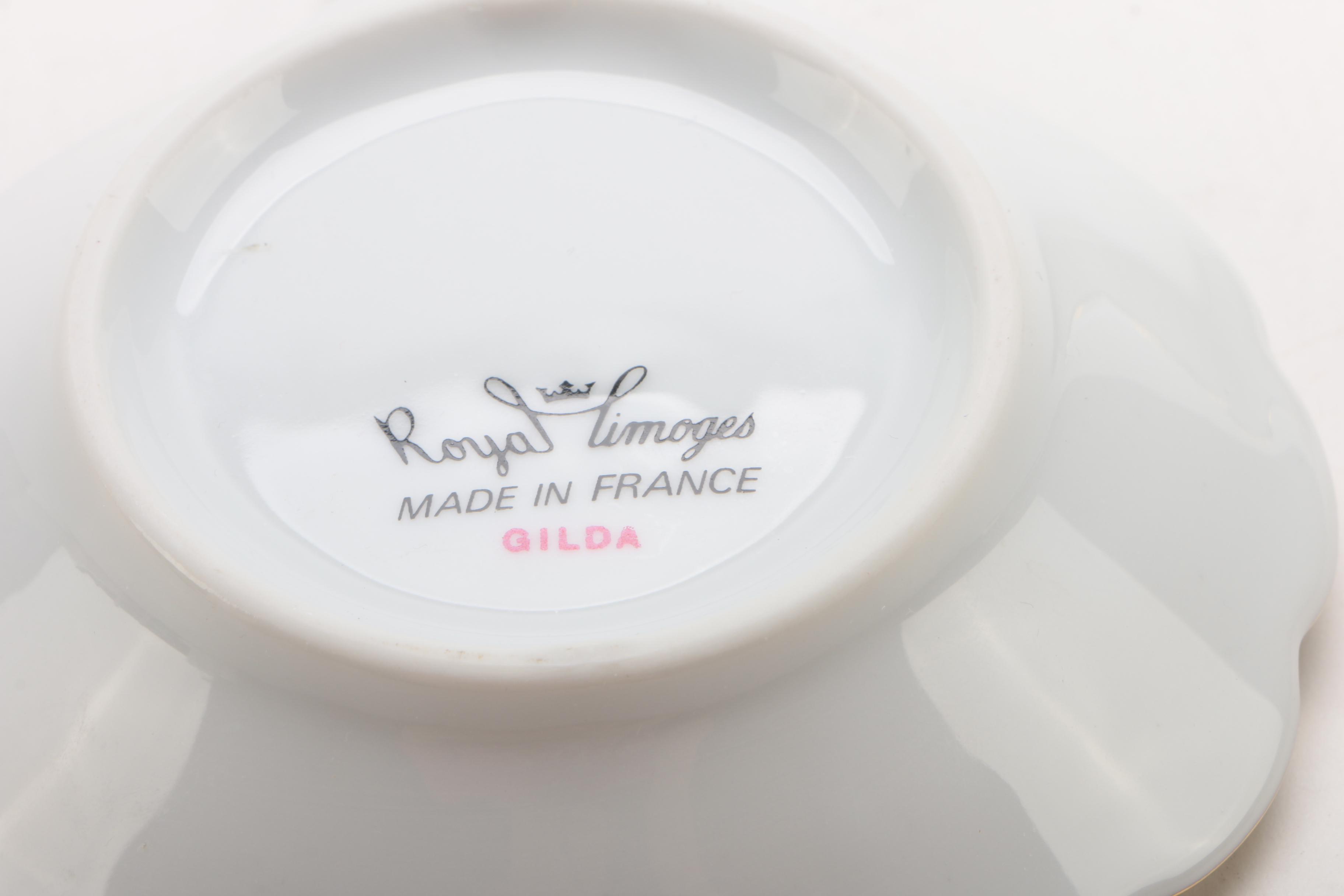 Royal Limoges "Gilda" Porcelain Trinket Dishes