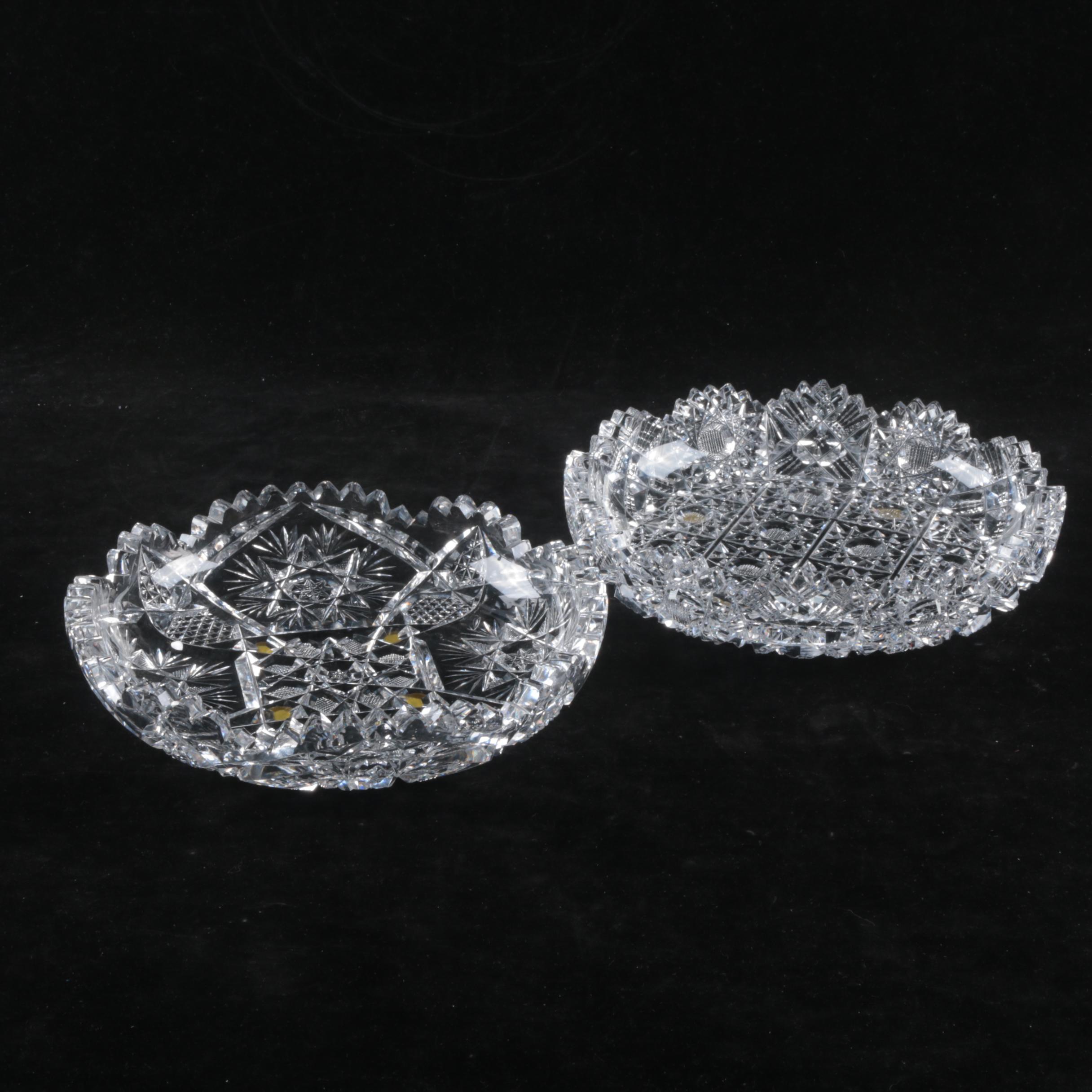 American Brilliant Period Cut Glass Dishes