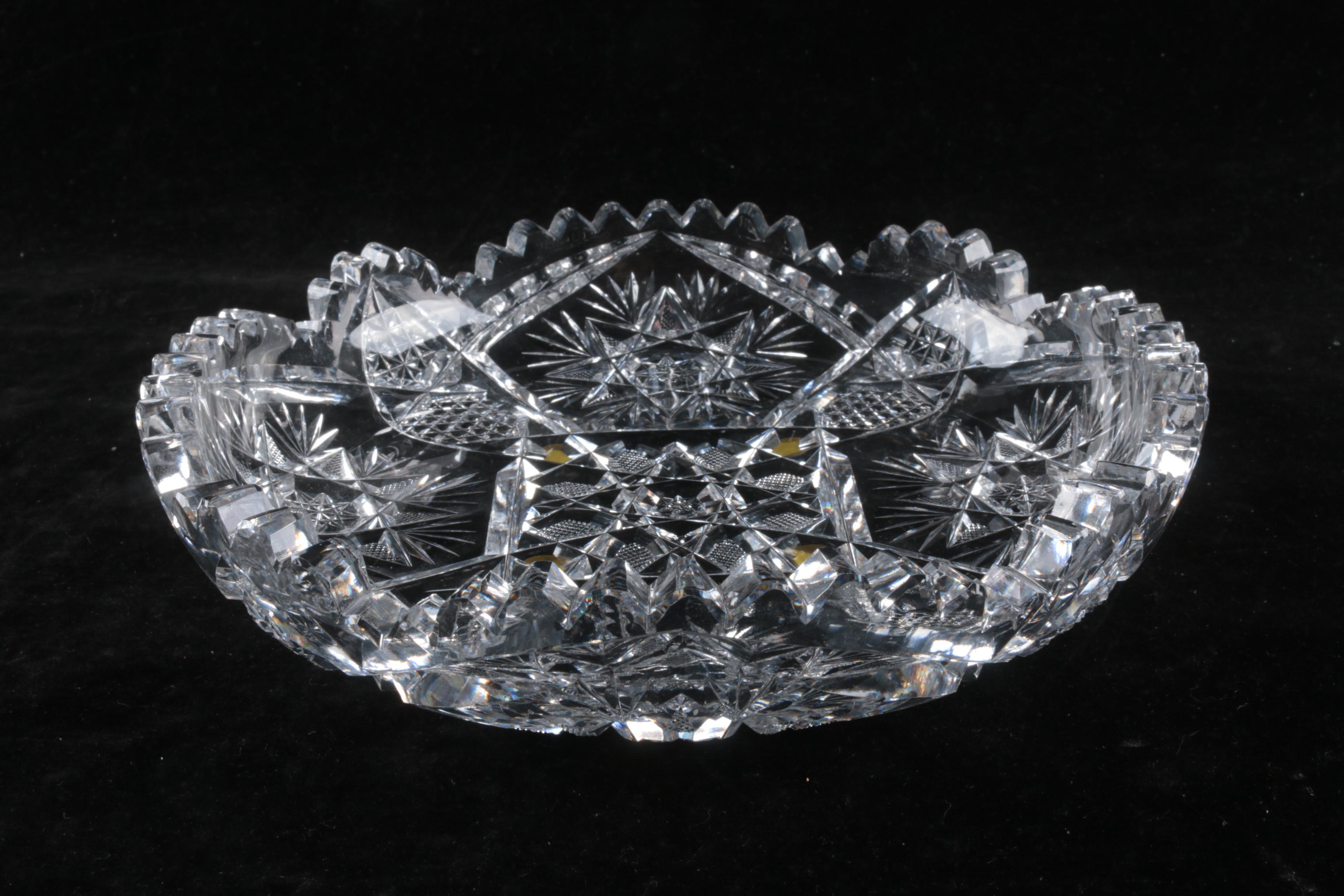 American Brilliant Period Cut Glass Dishes