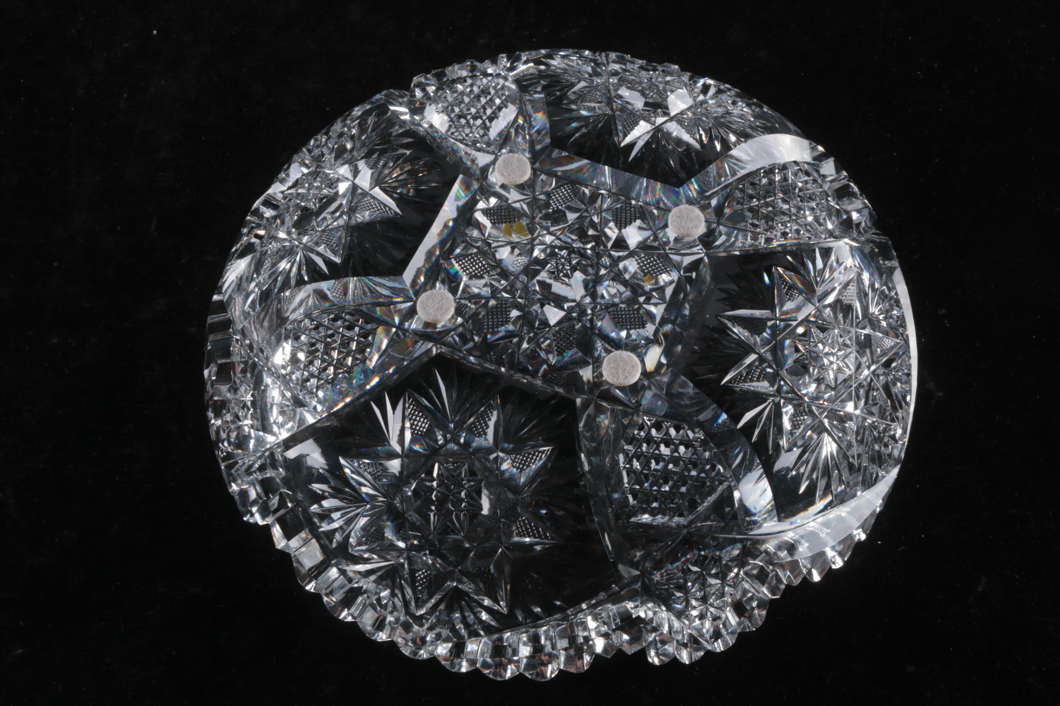 American Brilliant Period Cut Glass Dishes