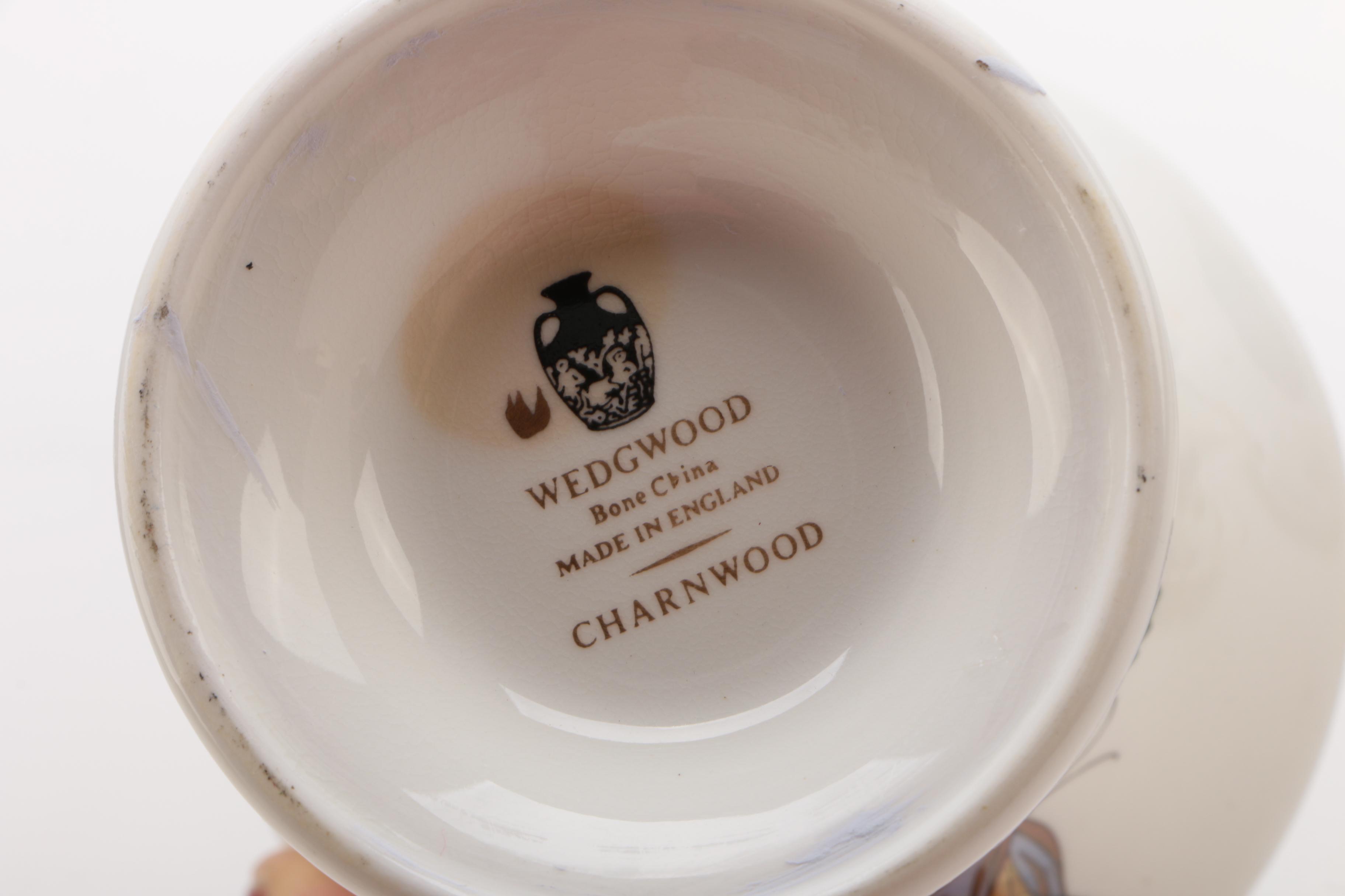 Porcelain Teacups and Saucers Featuring Wedgwood 'Charnwood'