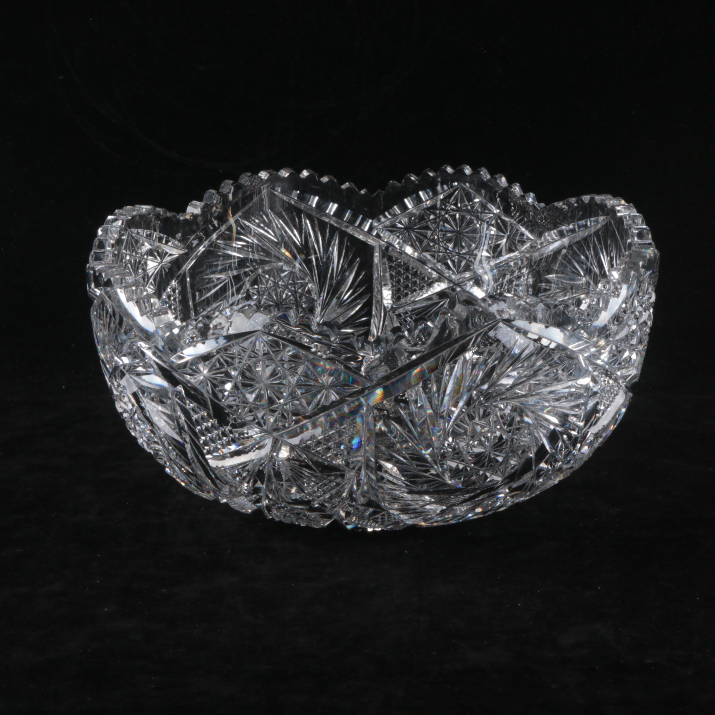 American Brilliant Period Cut Glass Bowl