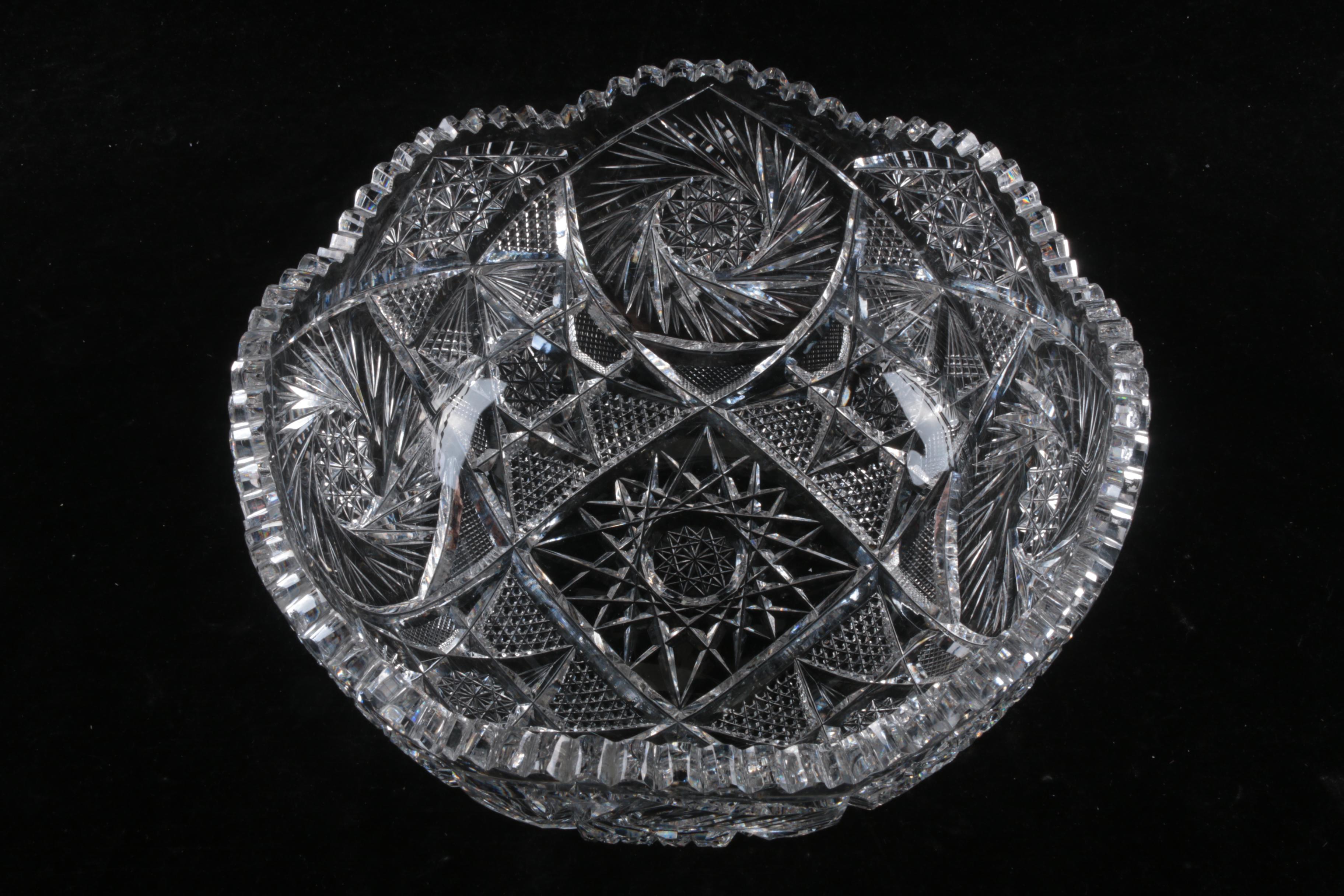 American Brilliant Period Cut Glass Bowl