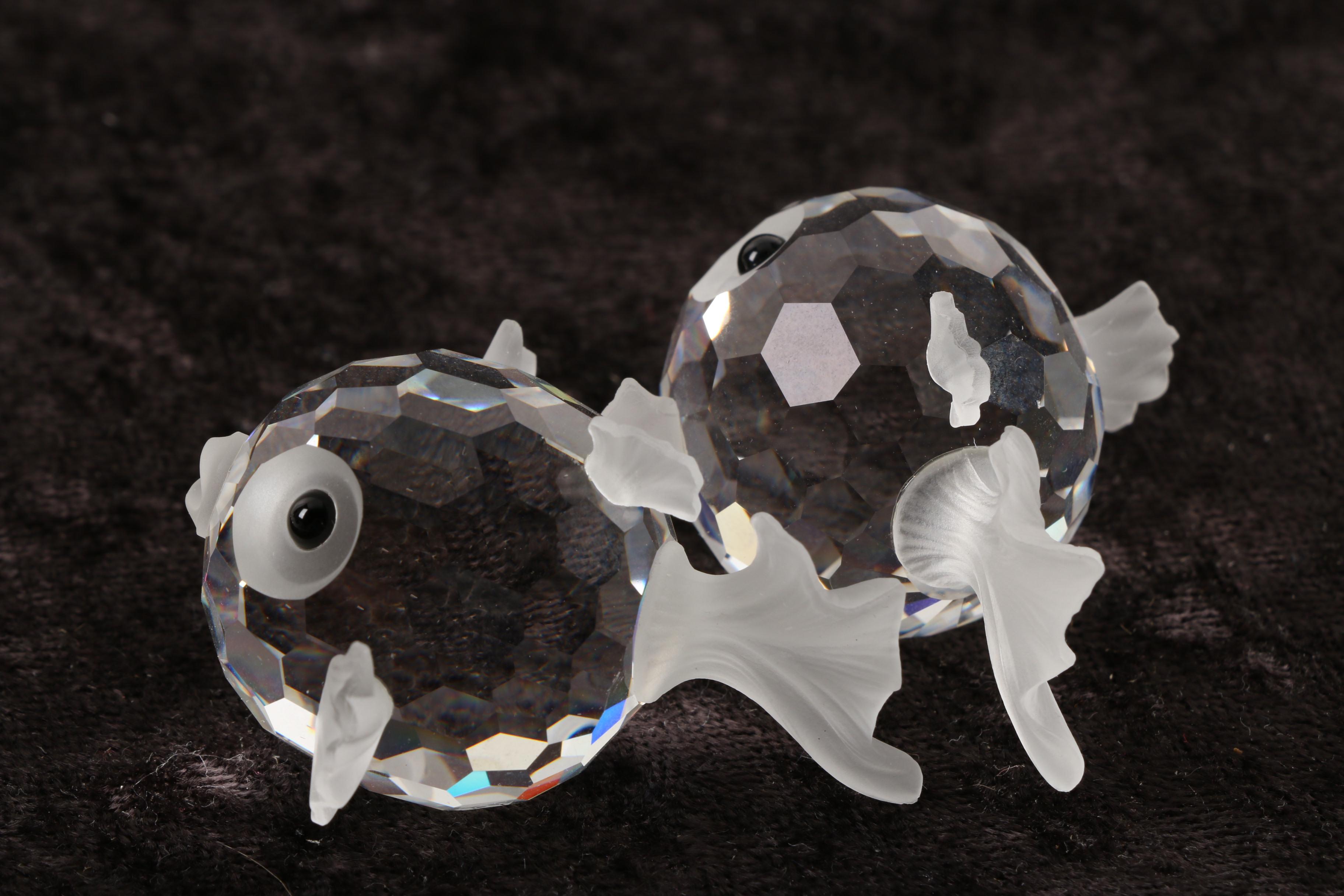 Swarovski Crystal "Puffer Fish" Figurines