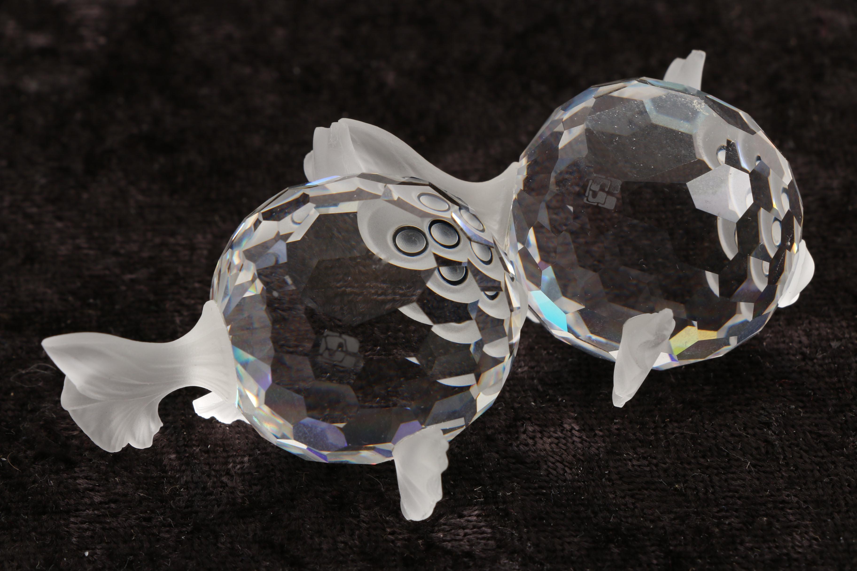 Swarovski Crystal "Puffer Fish" Figurines