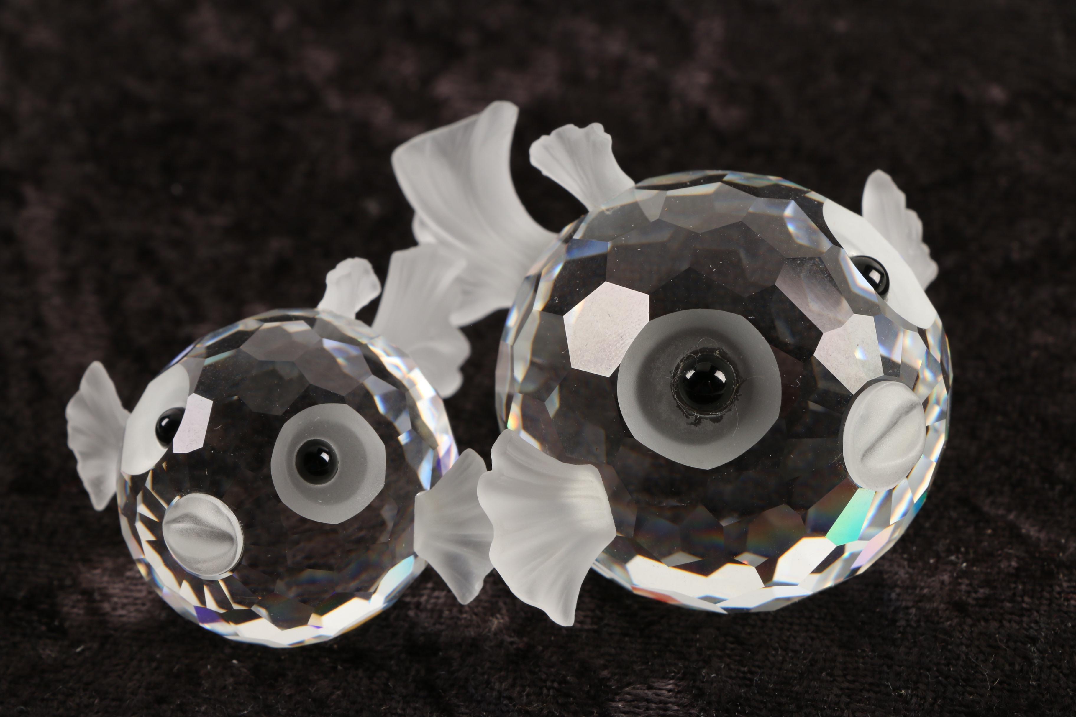 Swarovski Crystal "Puffer Fish" Figurines
