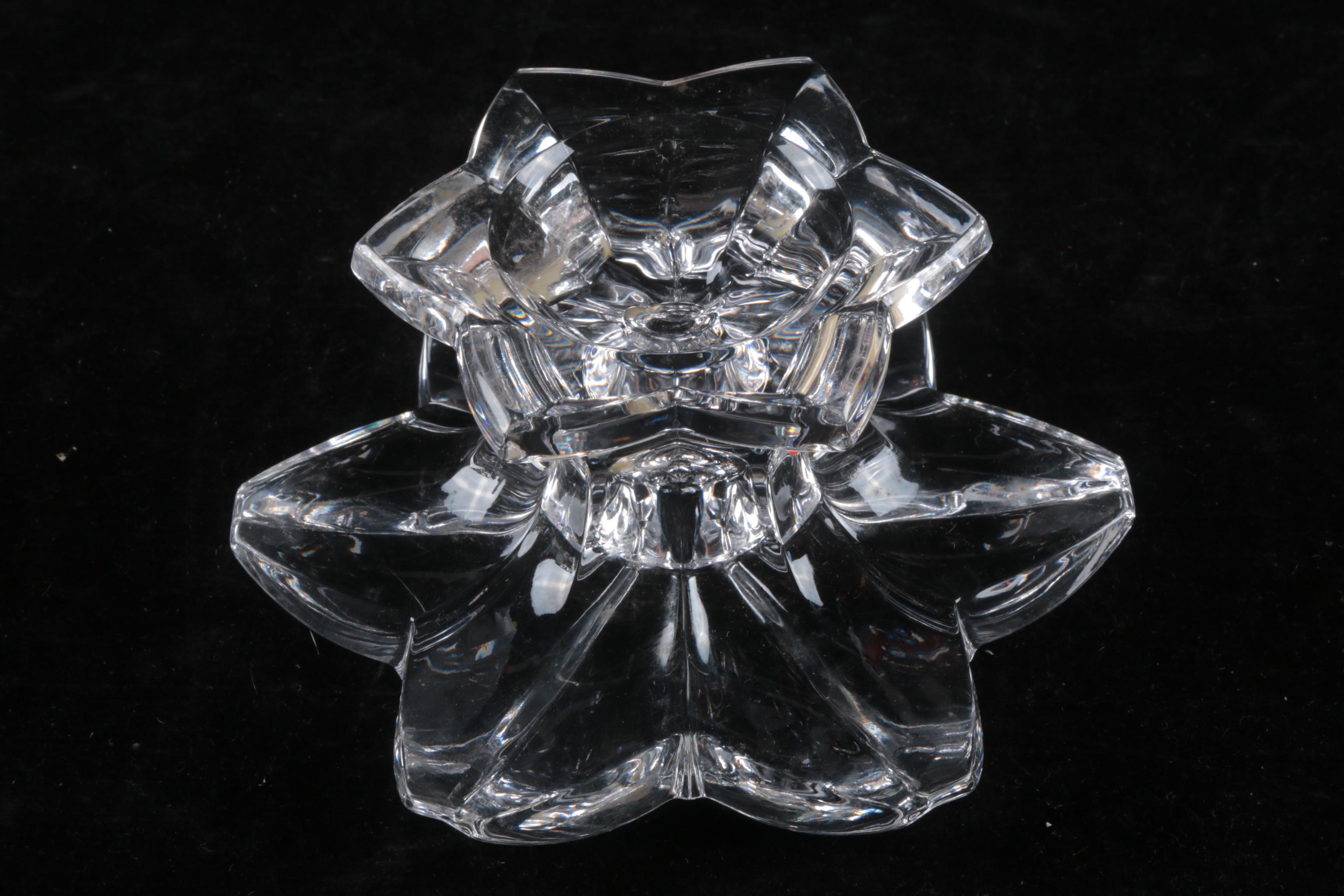 Mikasa Crystal Votive Candleholders with Bowl