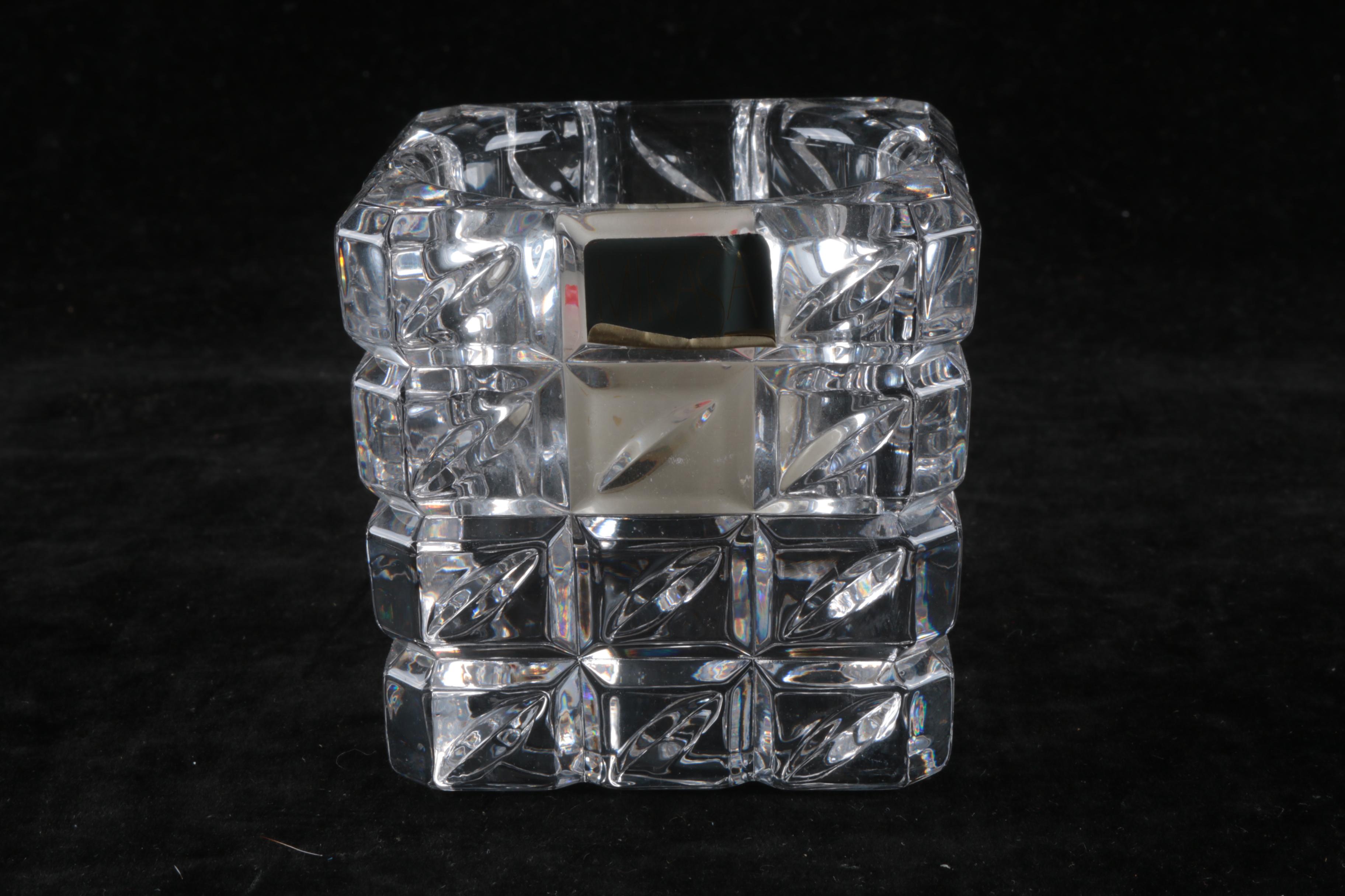 Mikasa Crystal Votive Candleholders with Bowl