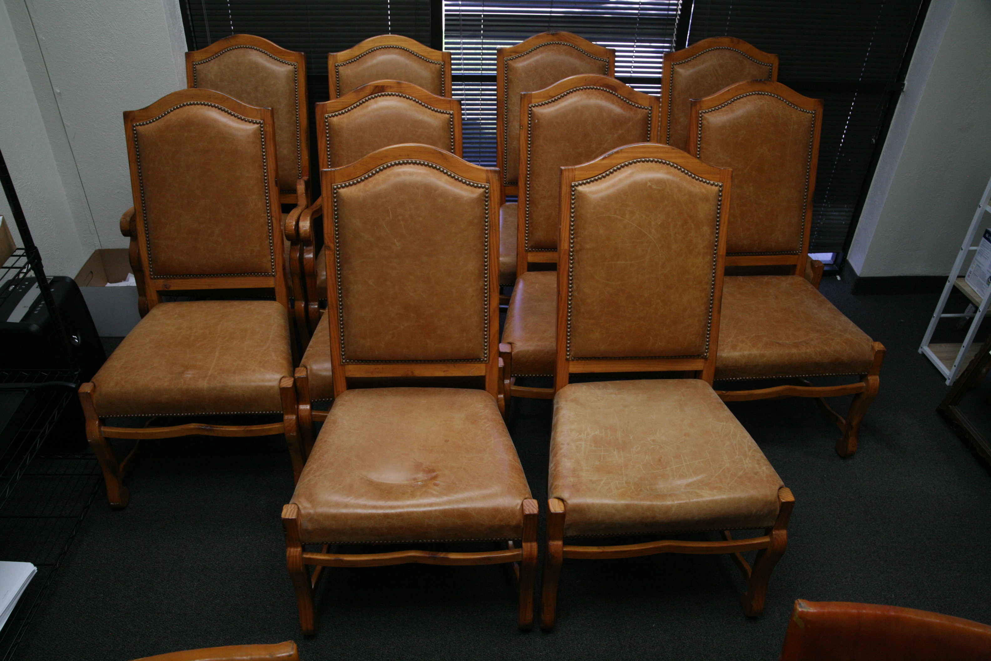 Faux Leather Upholstered Dining Chairs by Da Ya Foam Factory