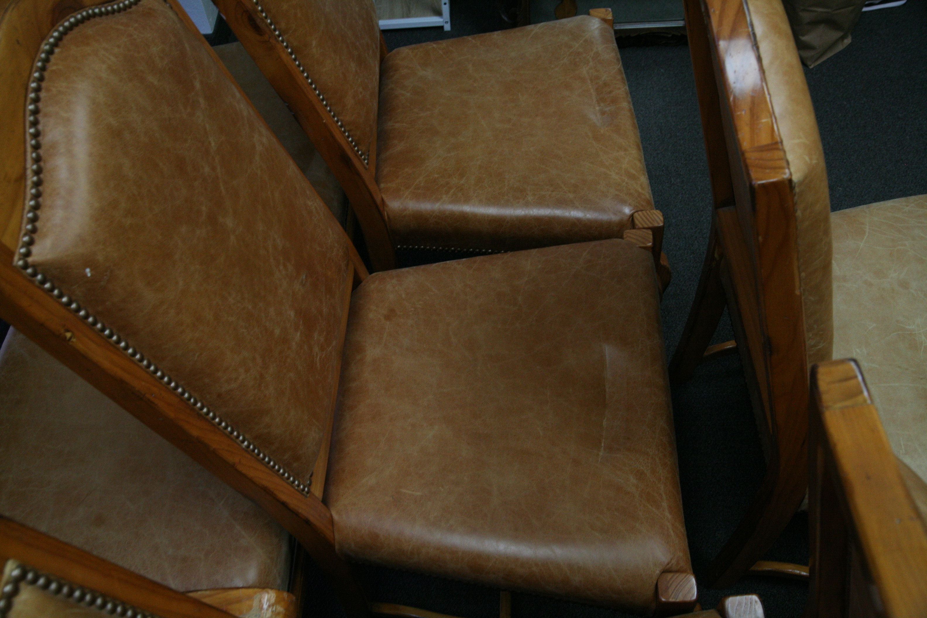 Faux Leather Upholstered Dining Chairs by Da Ya Foam Factory