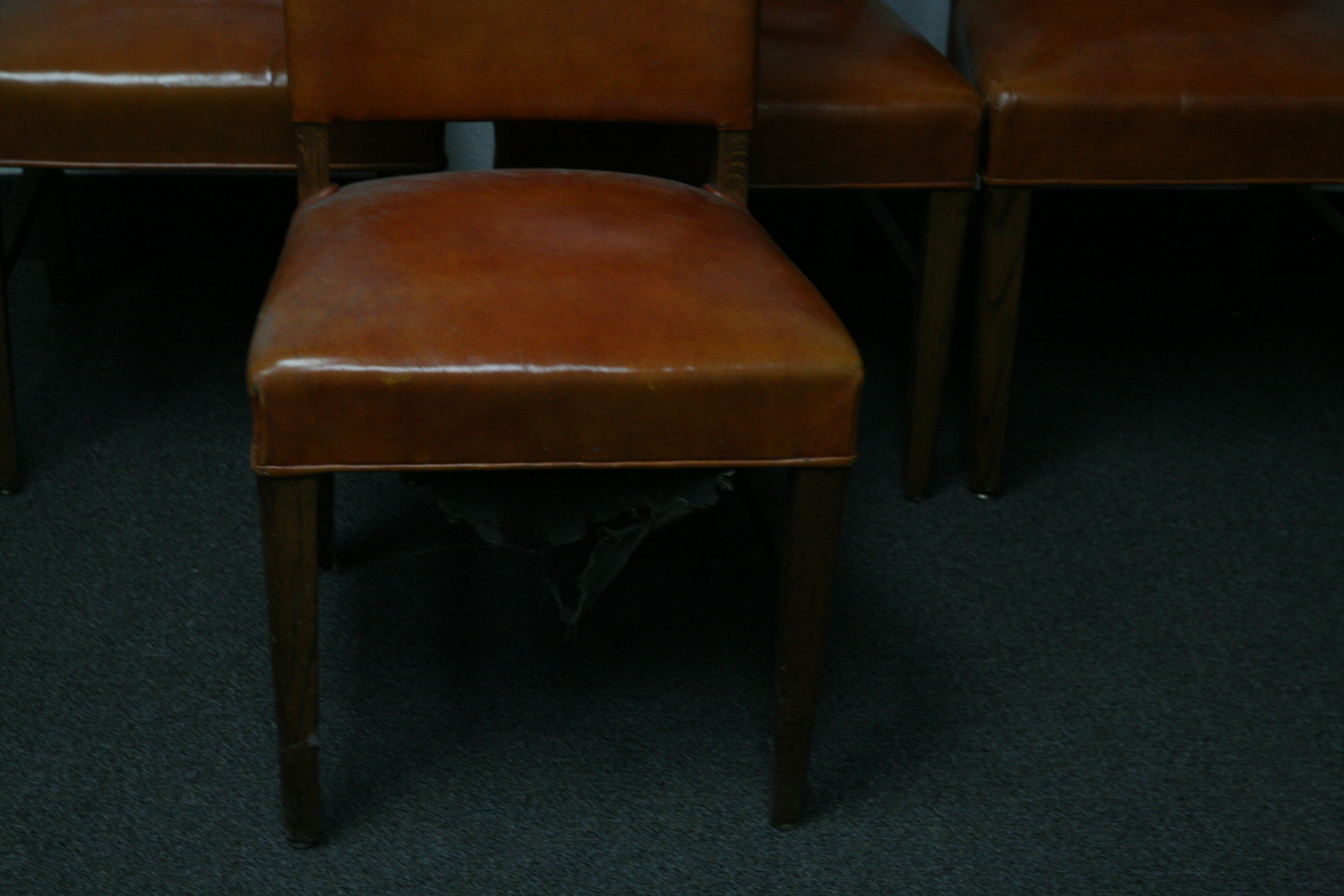 Vintage Vinyl Upholstered Side Chairs