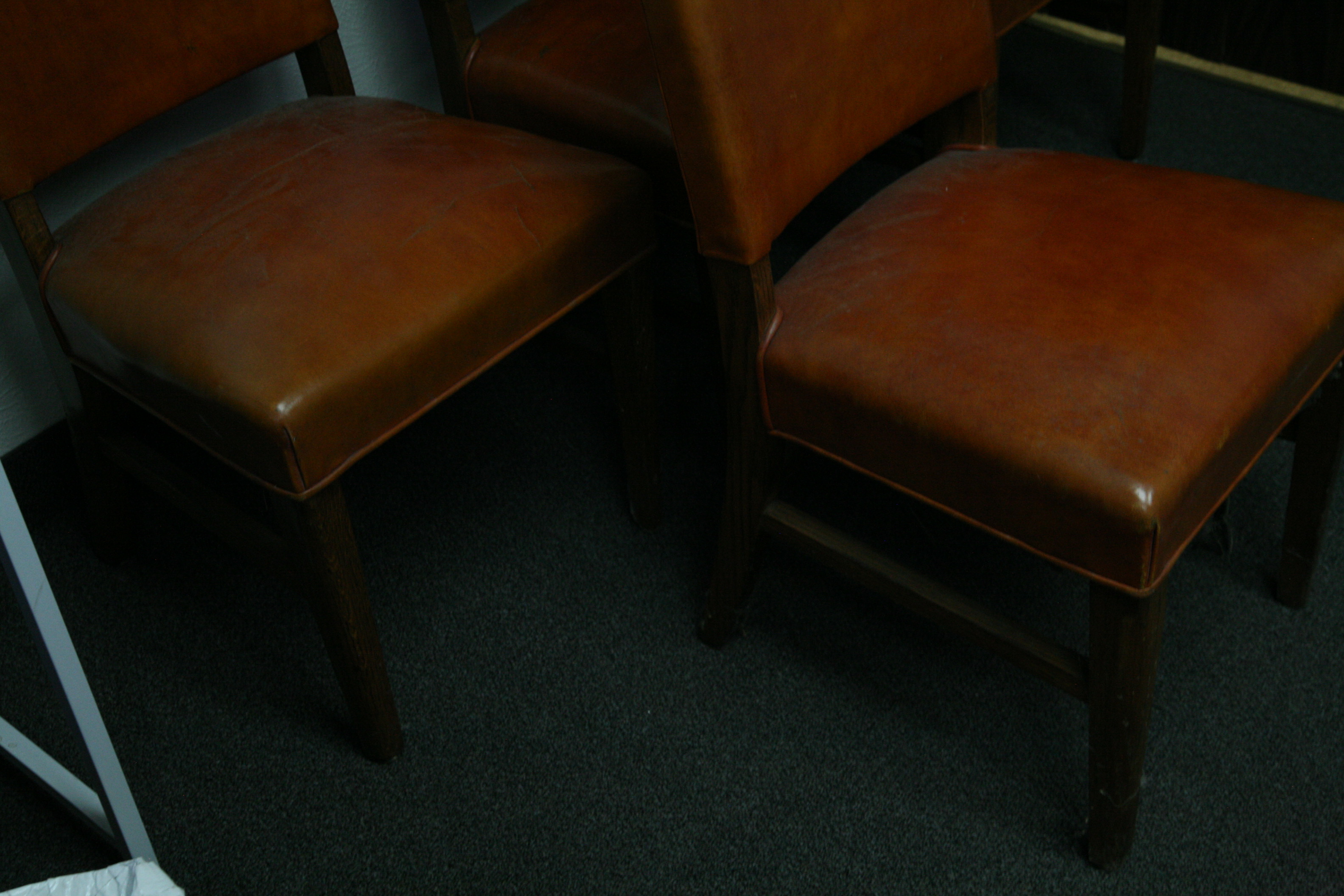 Vintage Vinyl Upholstered Side Chairs
