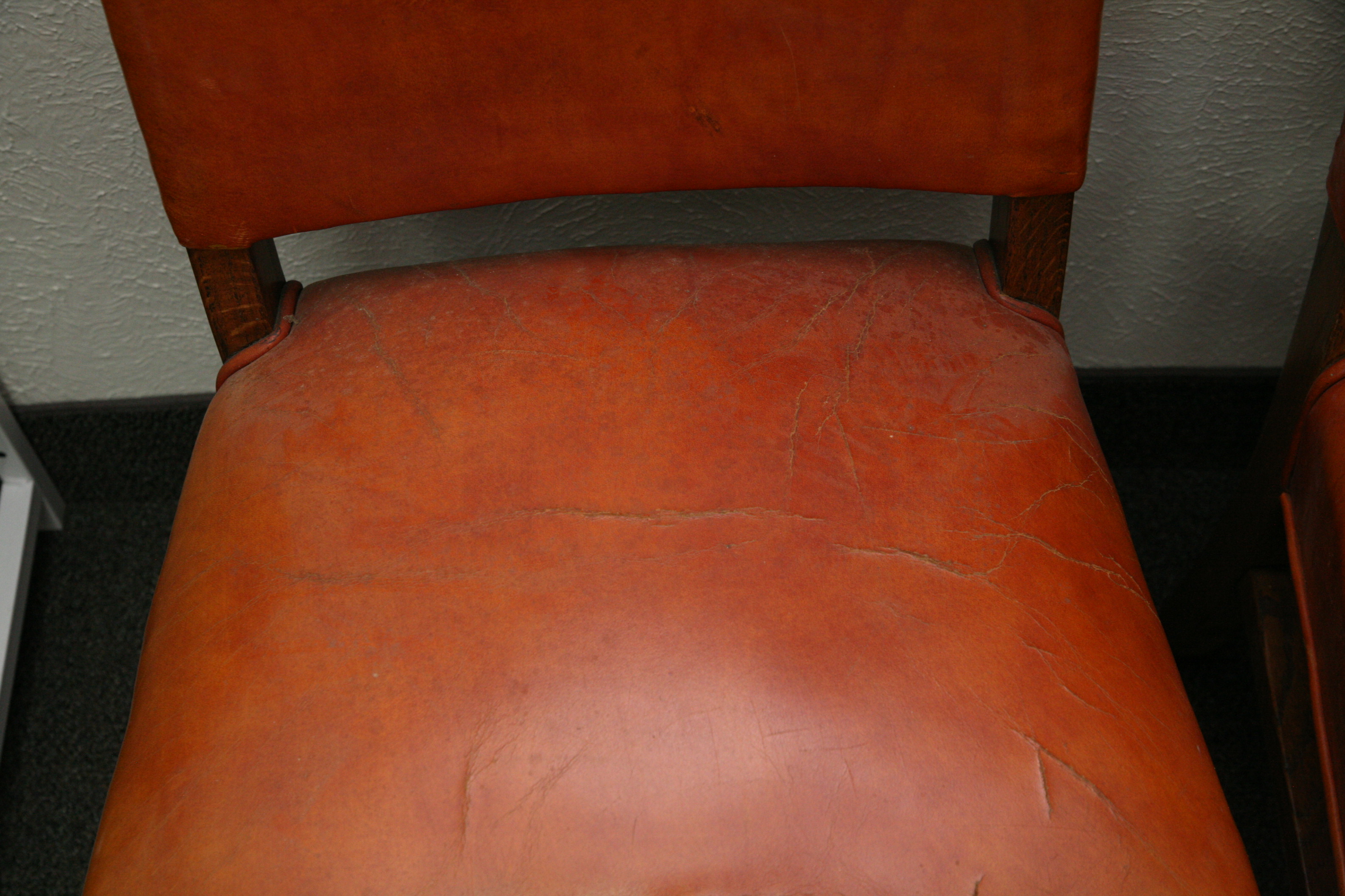 Vintage Vinyl Upholstered Side Chairs