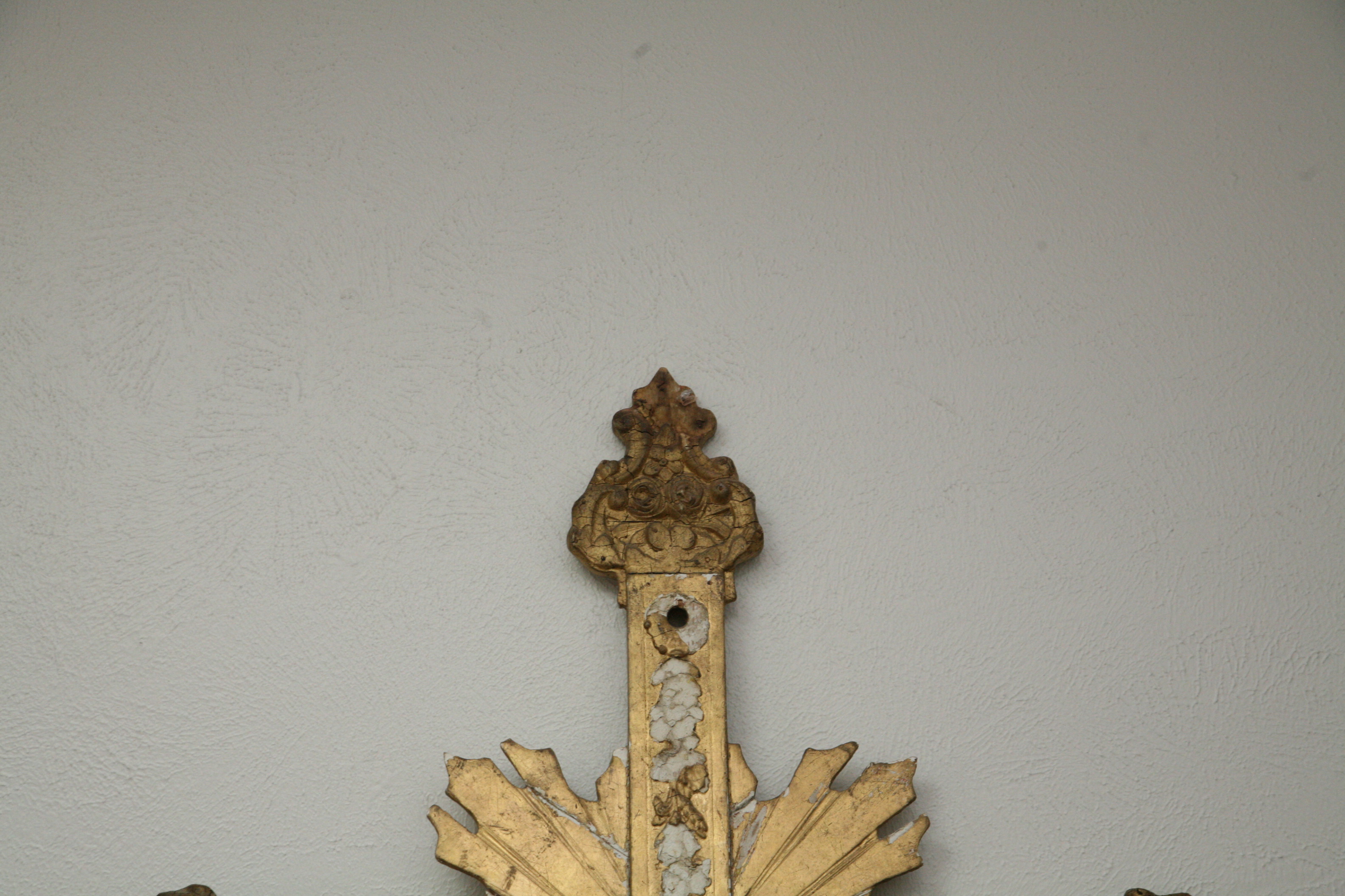 Gold-Tone Wooden Cross