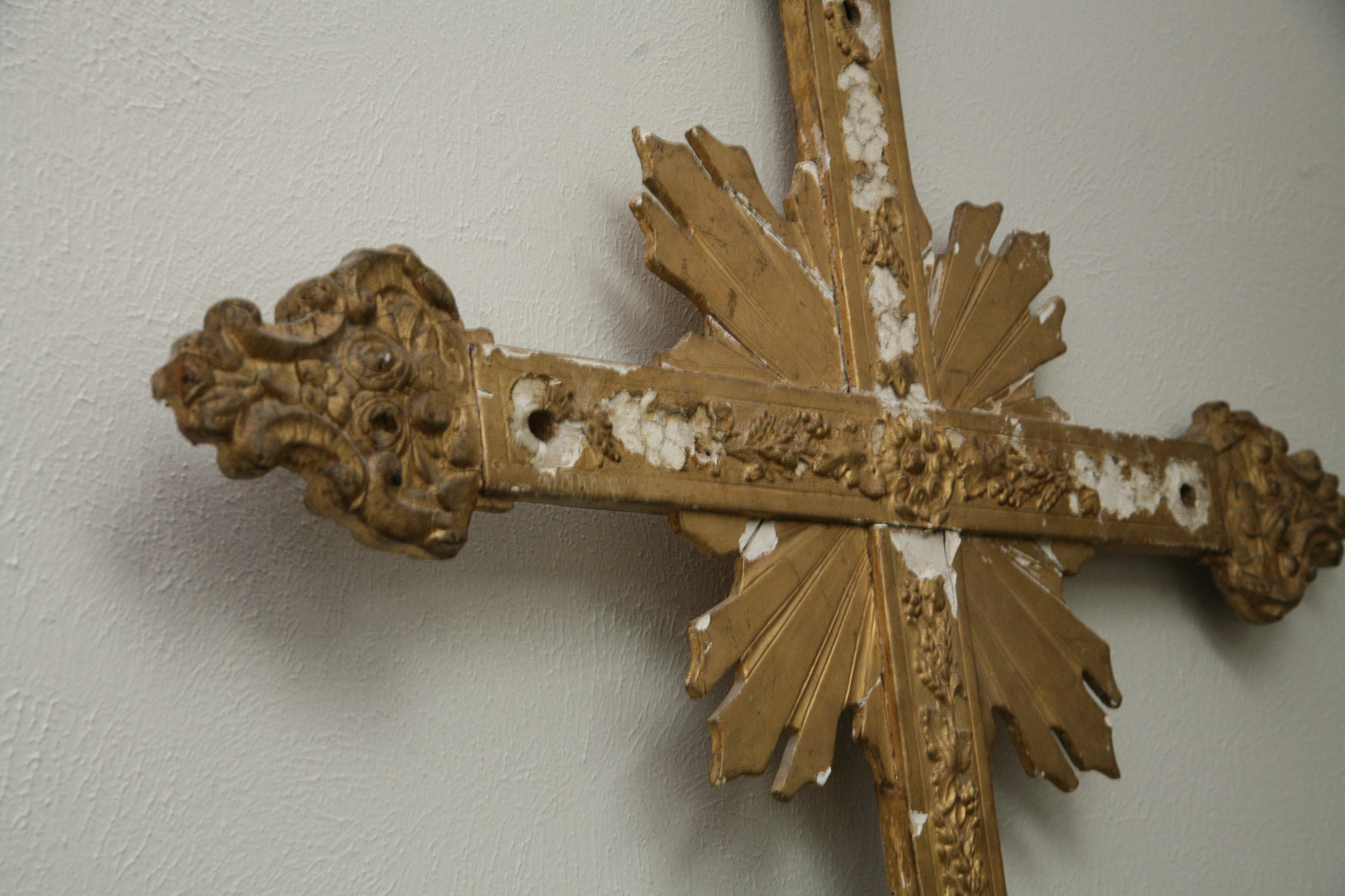Gold-Tone Wooden Cross