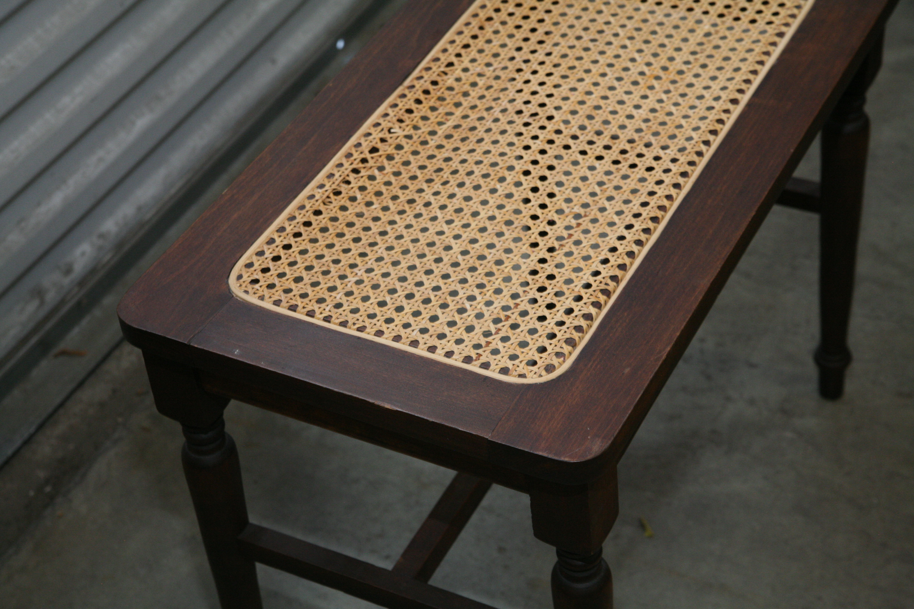 Caned Seat Bench