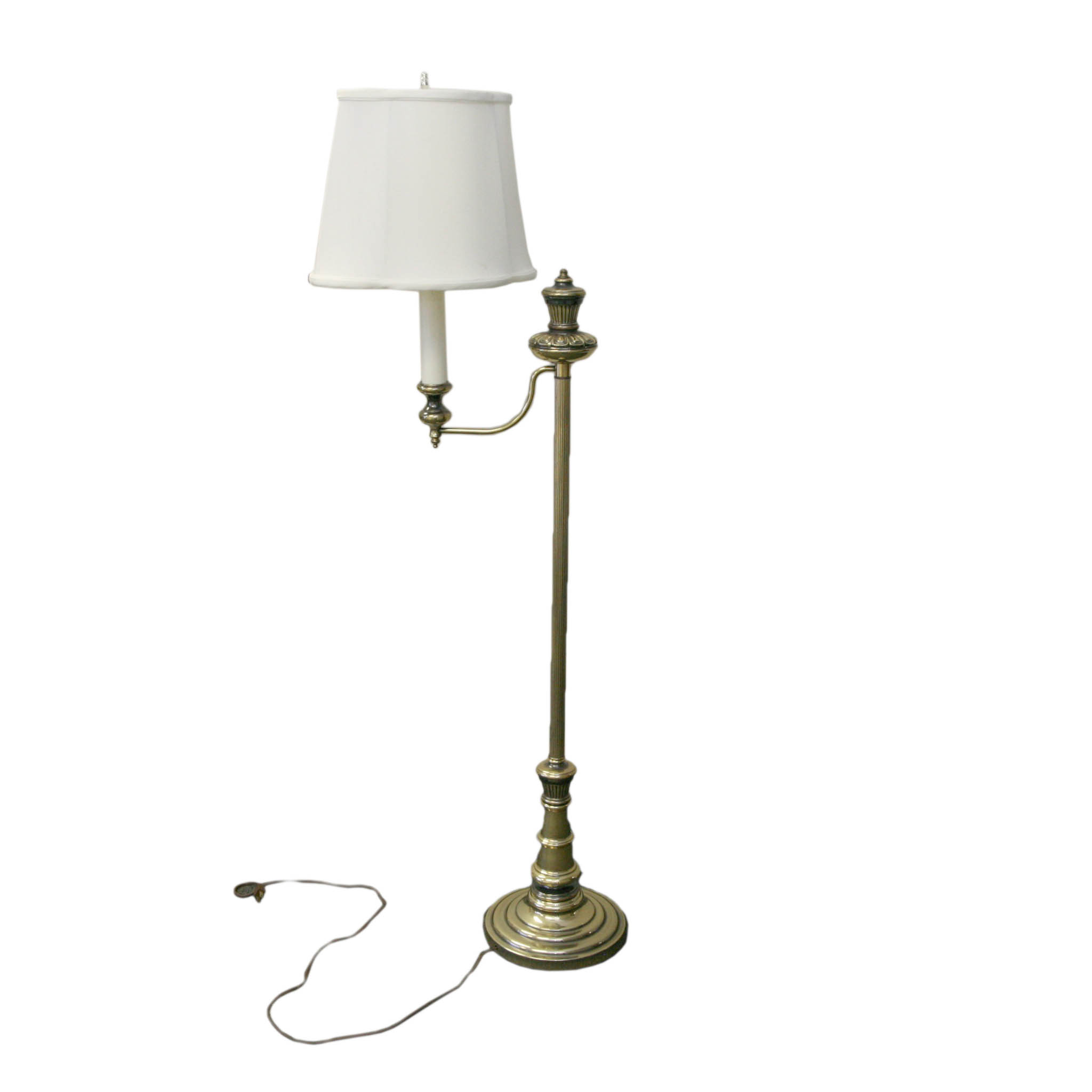 Victorian Style Brass Candlestick Floor Lamp