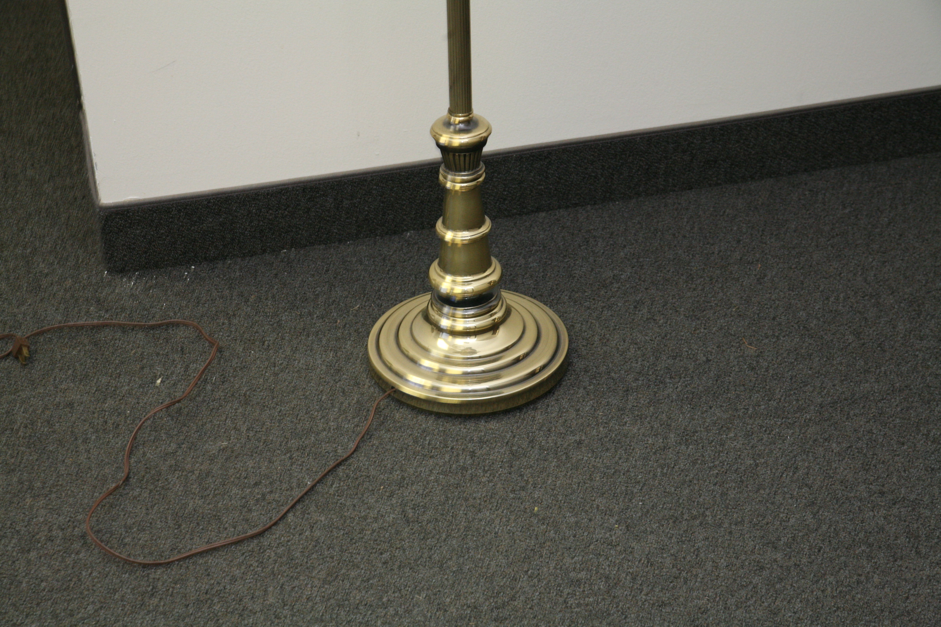 Victorian Style Brass Candlestick Floor Lamp
