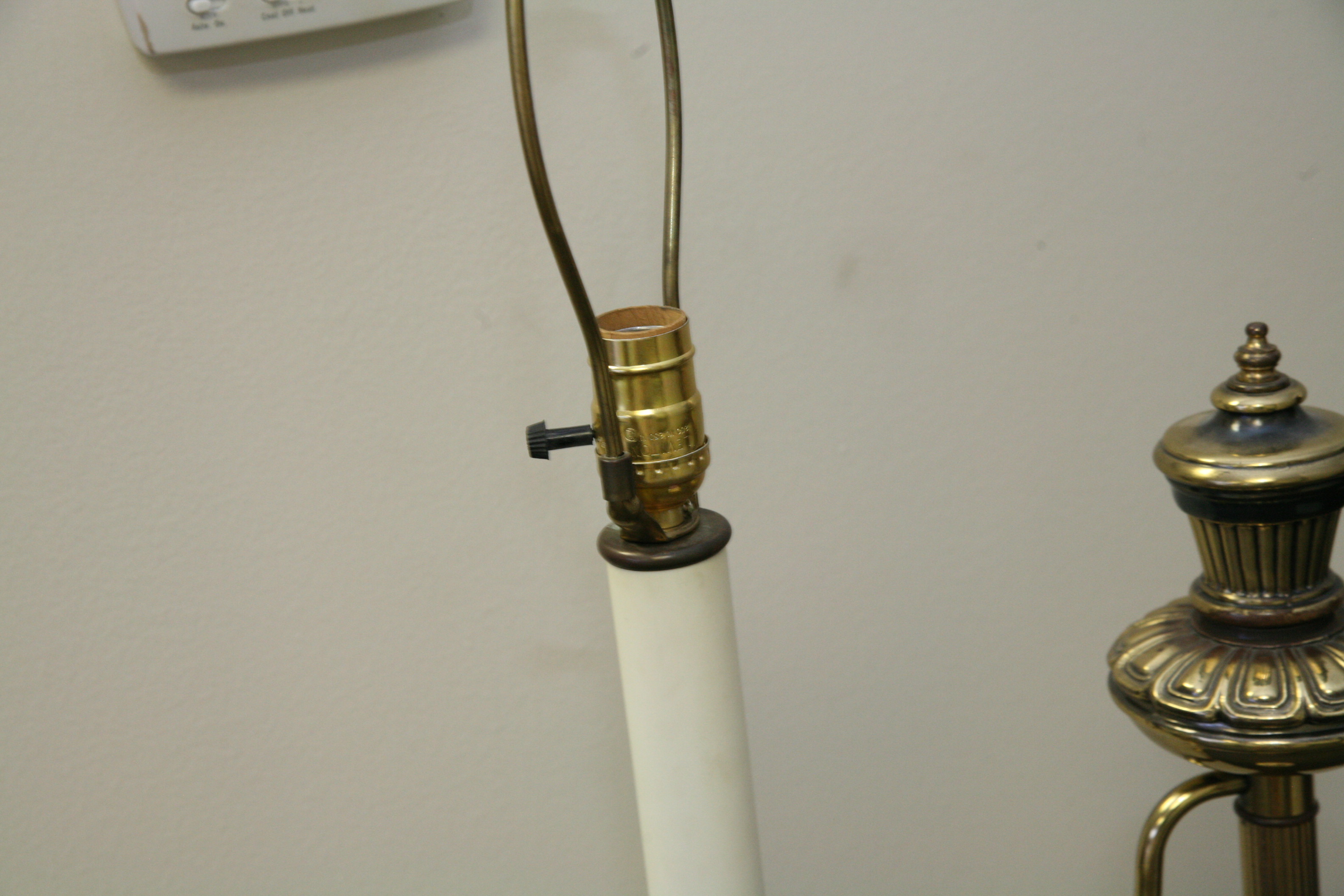 Victorian Style Brass Candlestick Floor Lamp