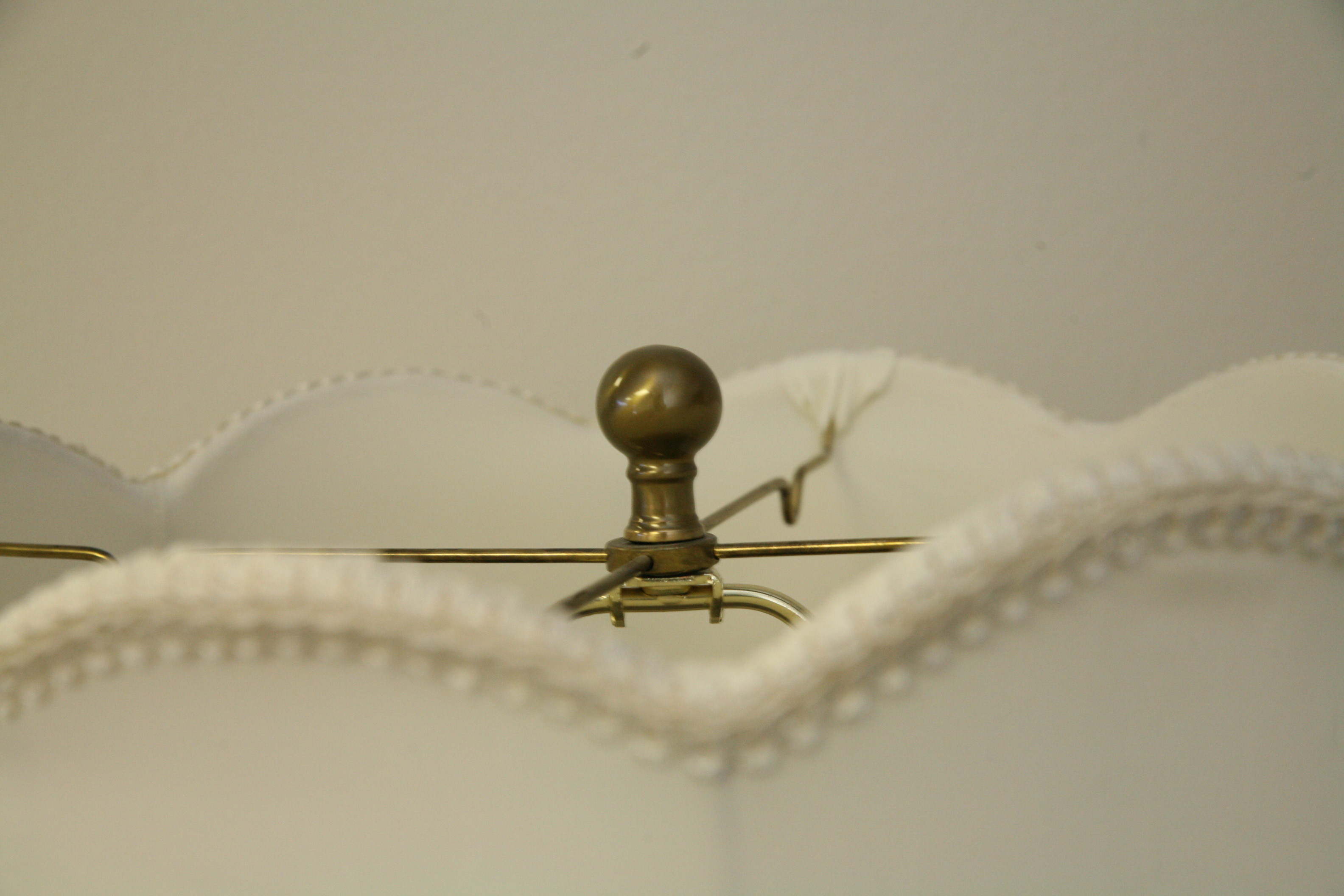 Edwardian Style Brass and Stone Floor Lamp