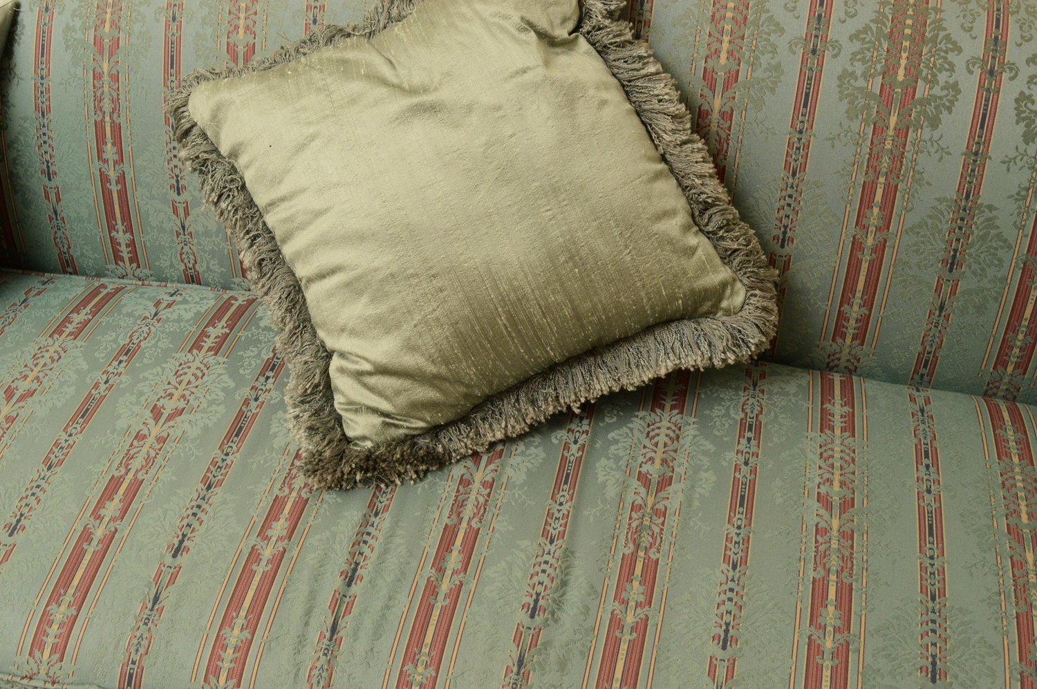 Vintage Chippendale Style Upholstered Sofa by Greene Brothers