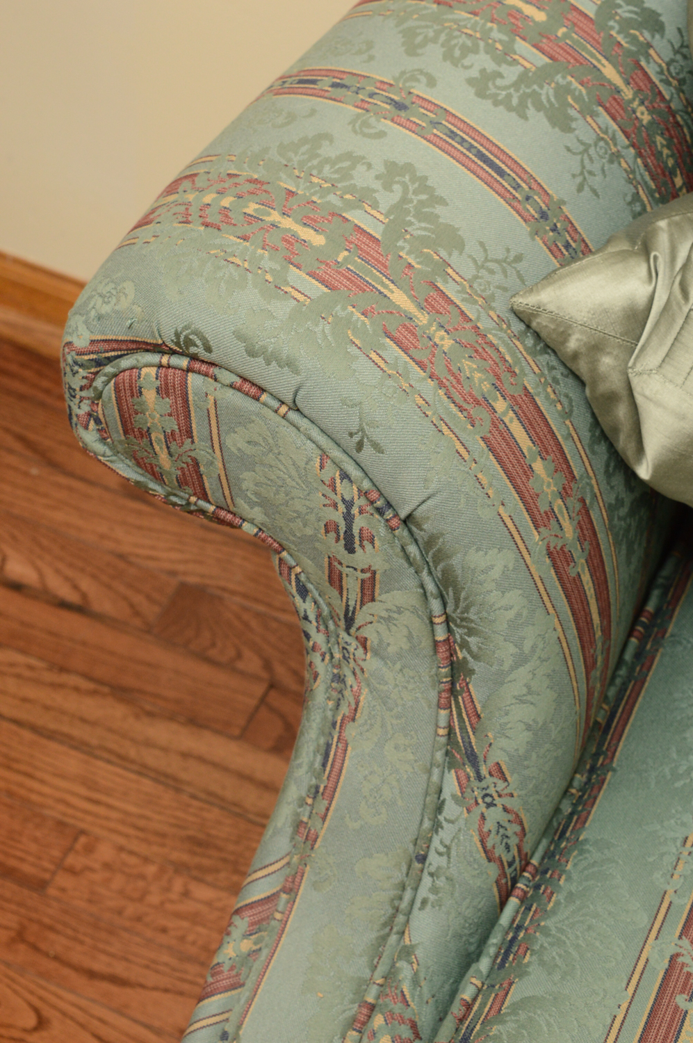 Vintage Chippendale Style Upholstered Sofa by Greene Brothers