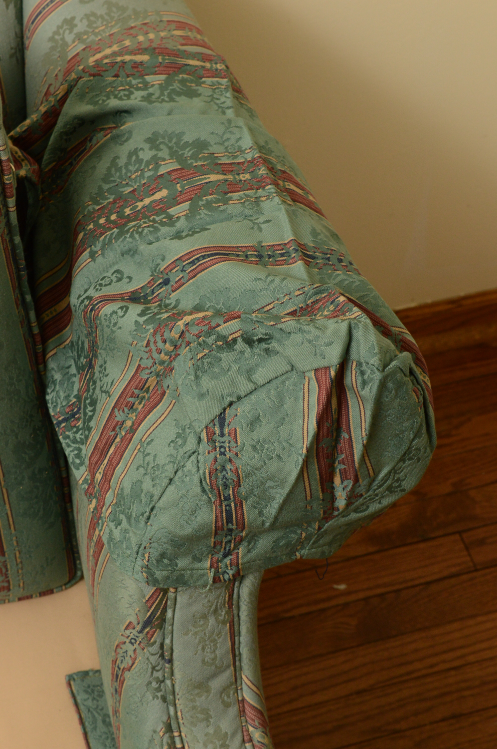 Vintage Chippendale Style Upholstered Sofa by Greene Brothers