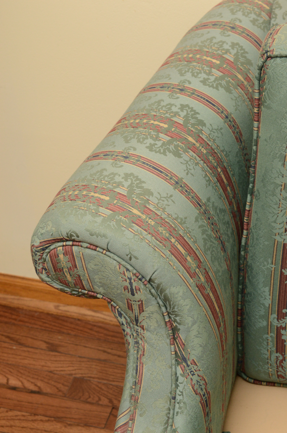 Vintage Chippendale Style Upholstered Sofa by Greene Brothers