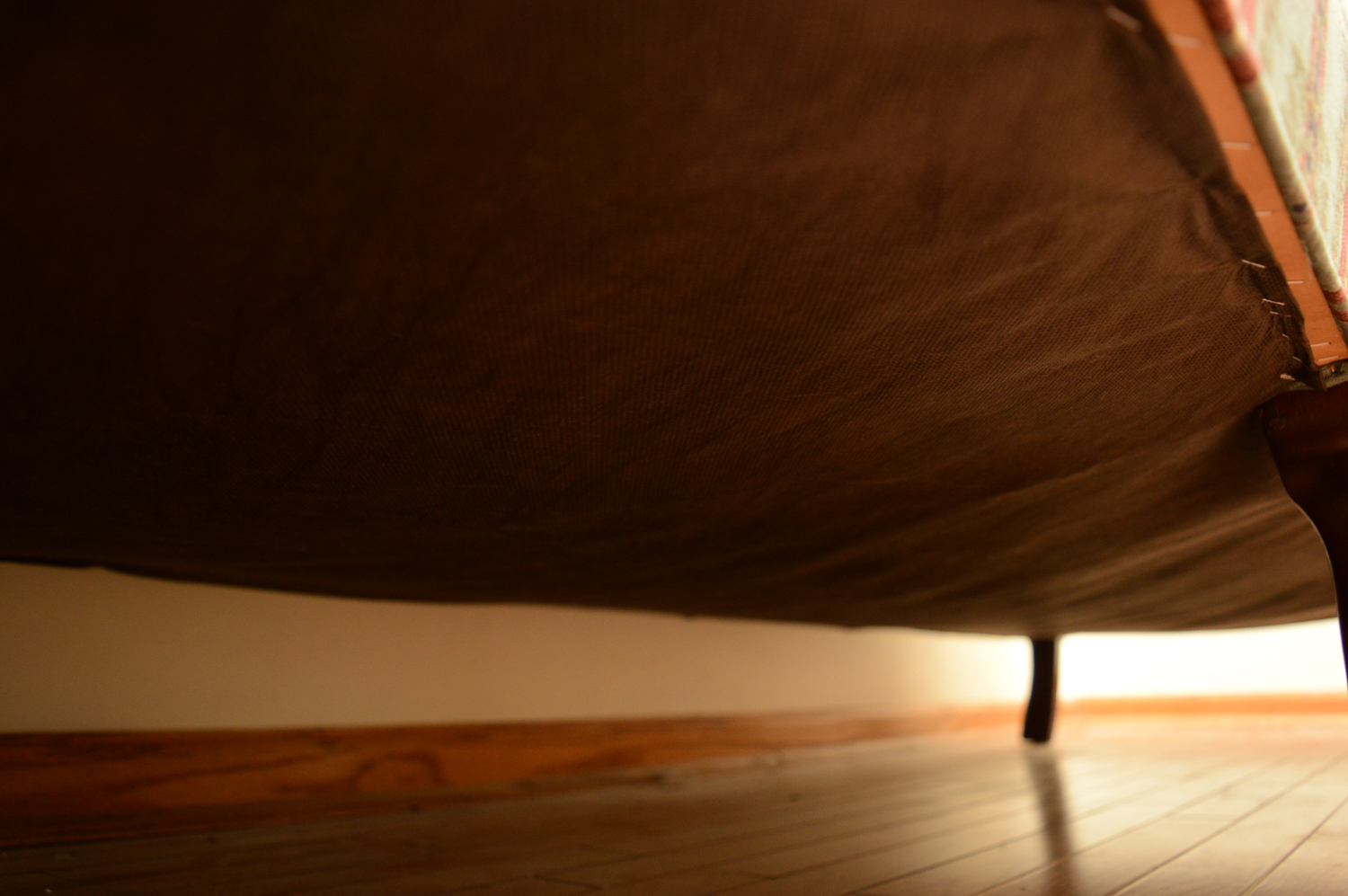 Vintage Chippendale Style Upholstered Sofa by Greene Brothers