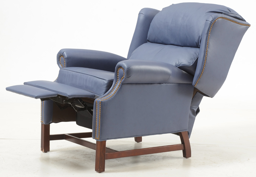 Thomasville Wing-Back Leather Recliner
