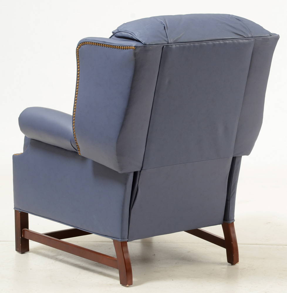 Thomasville Wing-Back Leather Recliner