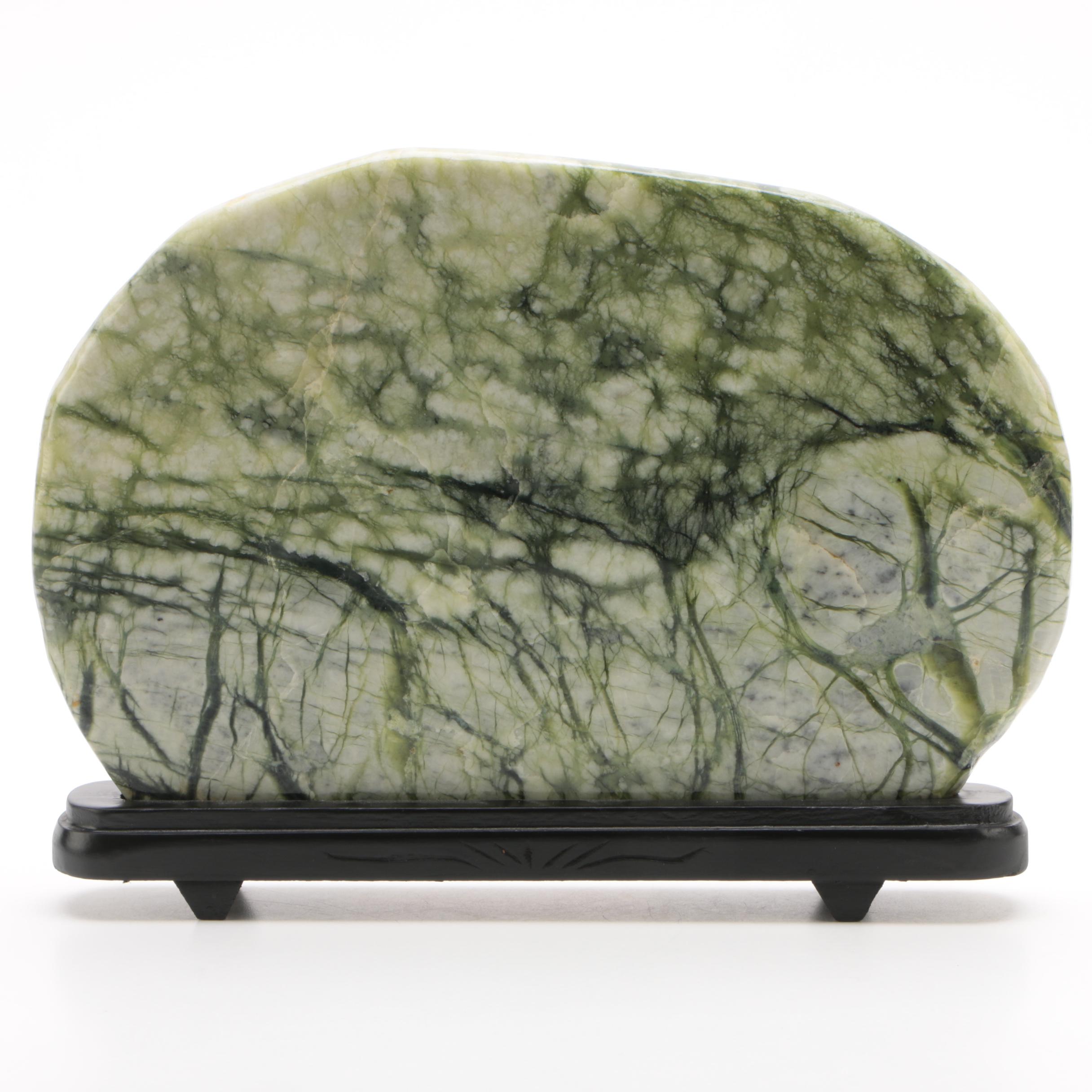 Polished Marble Specimen on a Stand