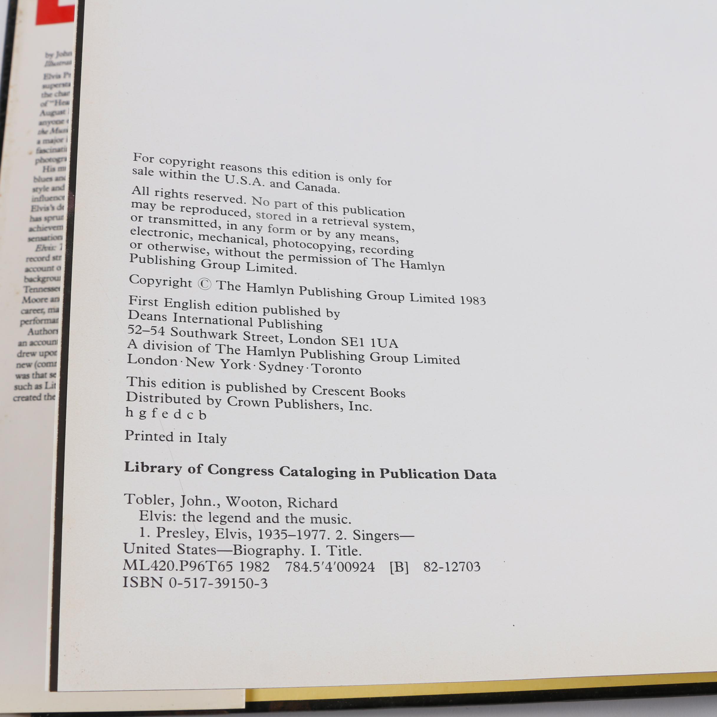 "Elvis: The Legend And The Music" and Other Elvis Presley Books and Magazines