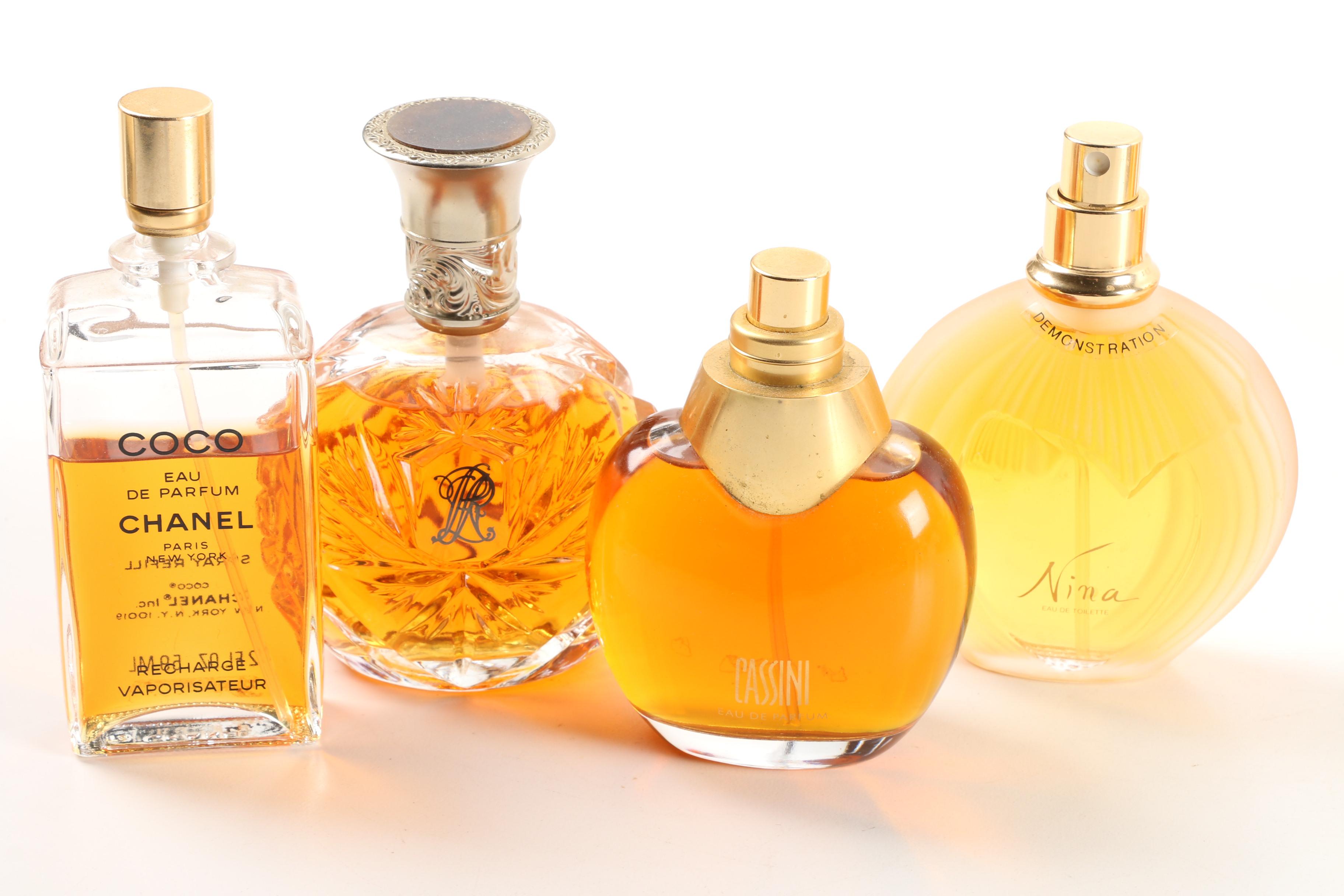 Perfume Including Chanel "Coco" and Oscar de la Renta