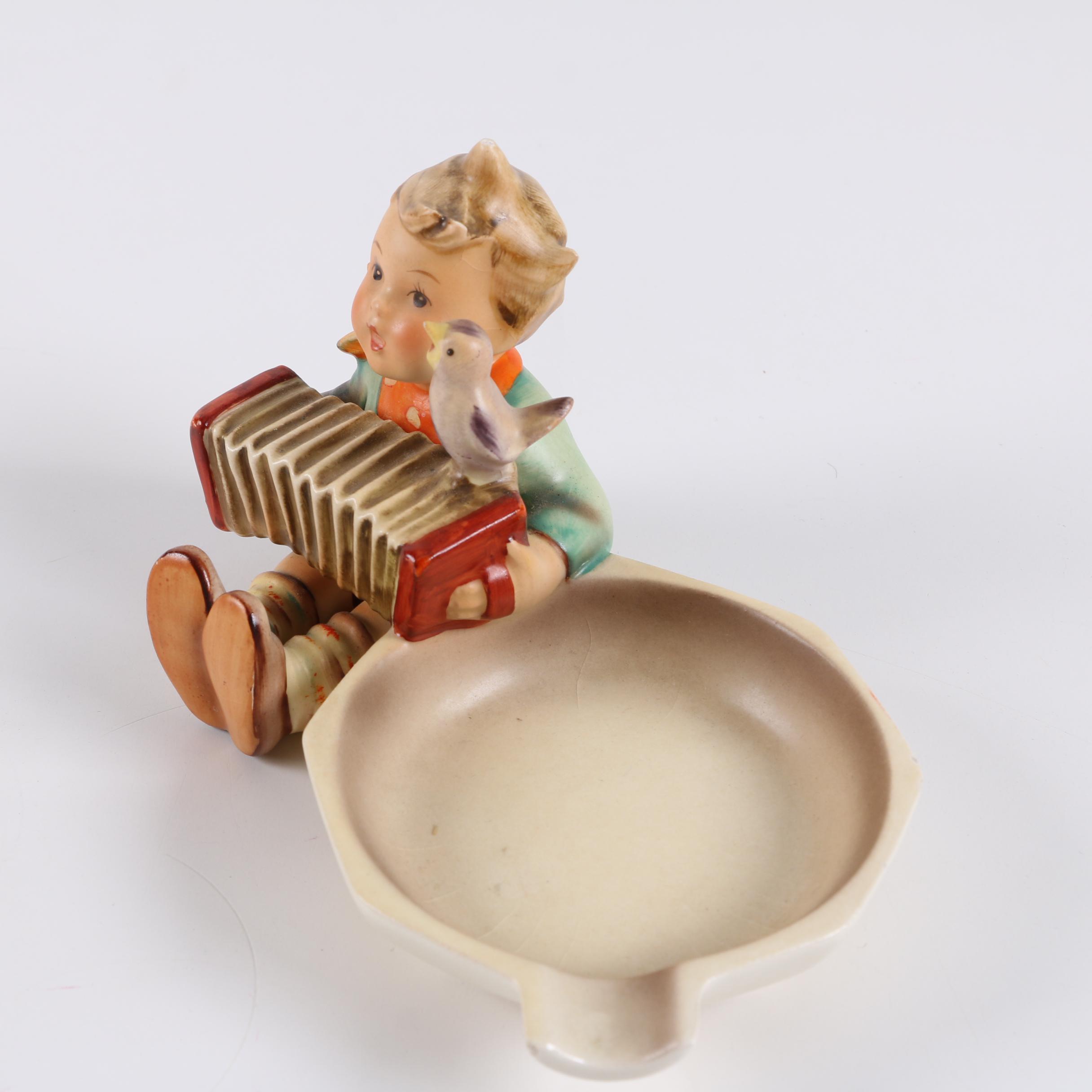 Hummel "Let's Sing" Ash Receiver and "Hear Ye, Hear Ye" Figurine