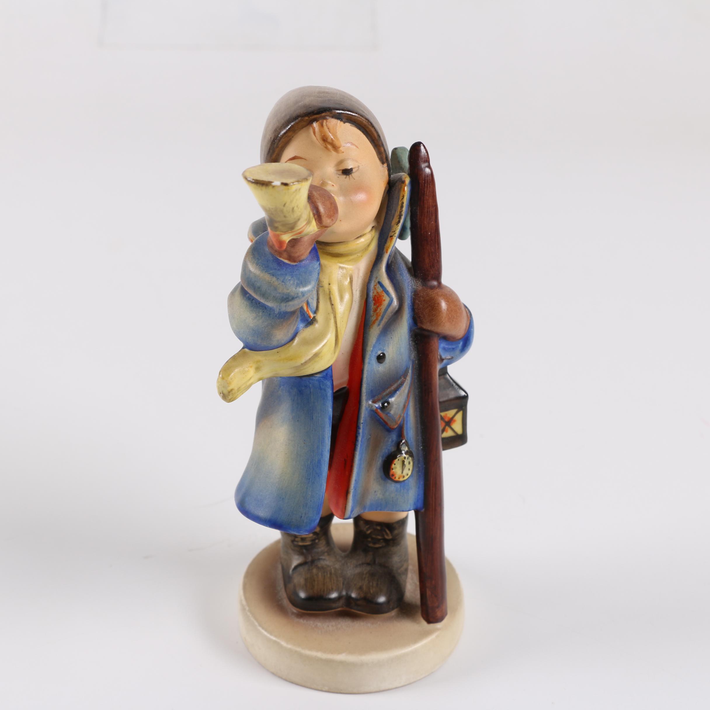 Hummel "Let's Sing" Ash Receiver and "Hear Ye, Hear Ye" Figurine