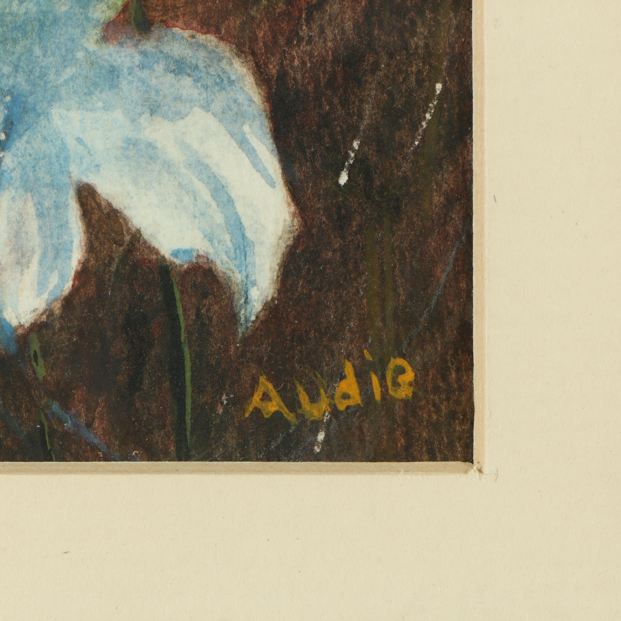 Audie Mullings Watercolor Painting "Columbine"