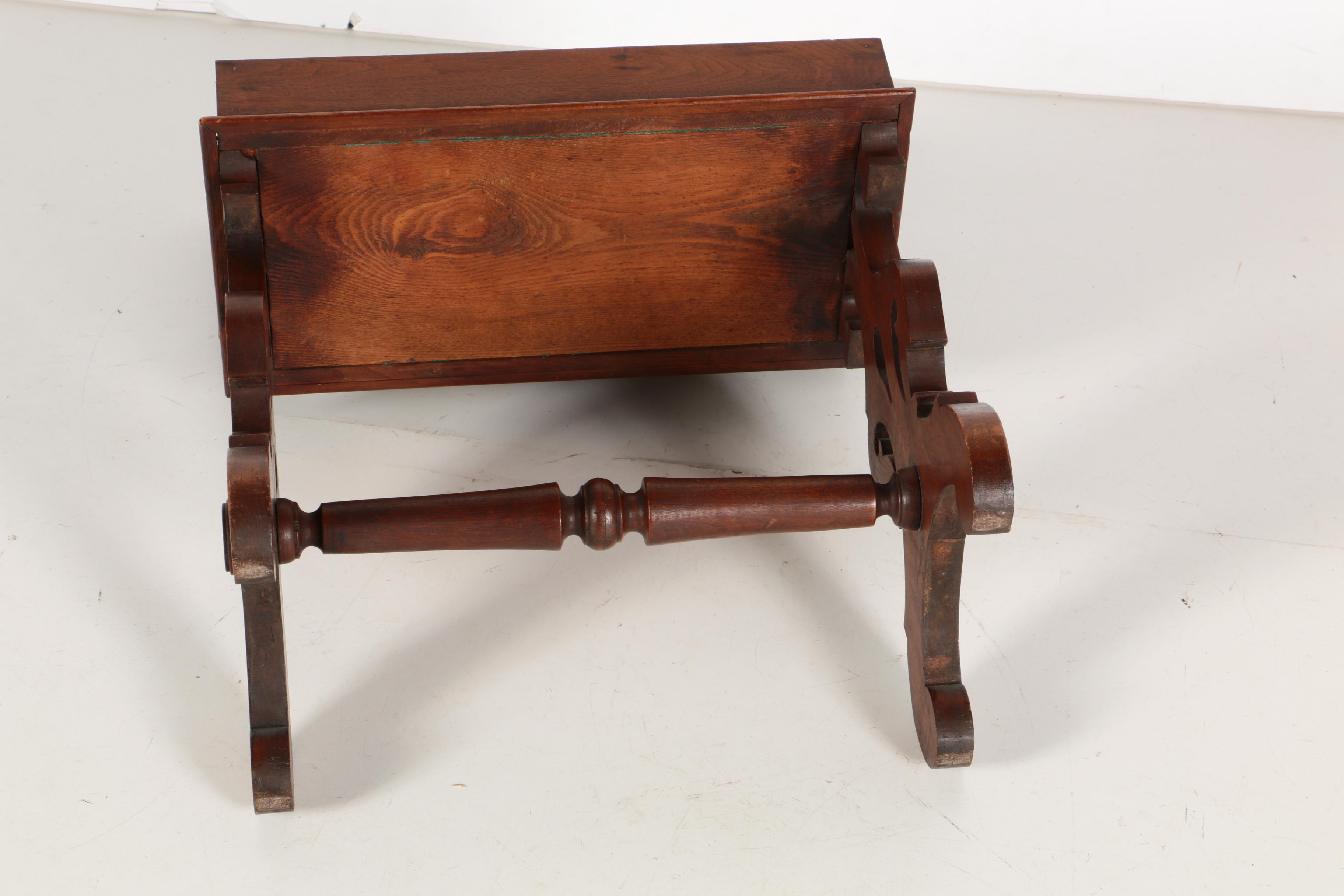 Tall Needlepoint Storage Stool