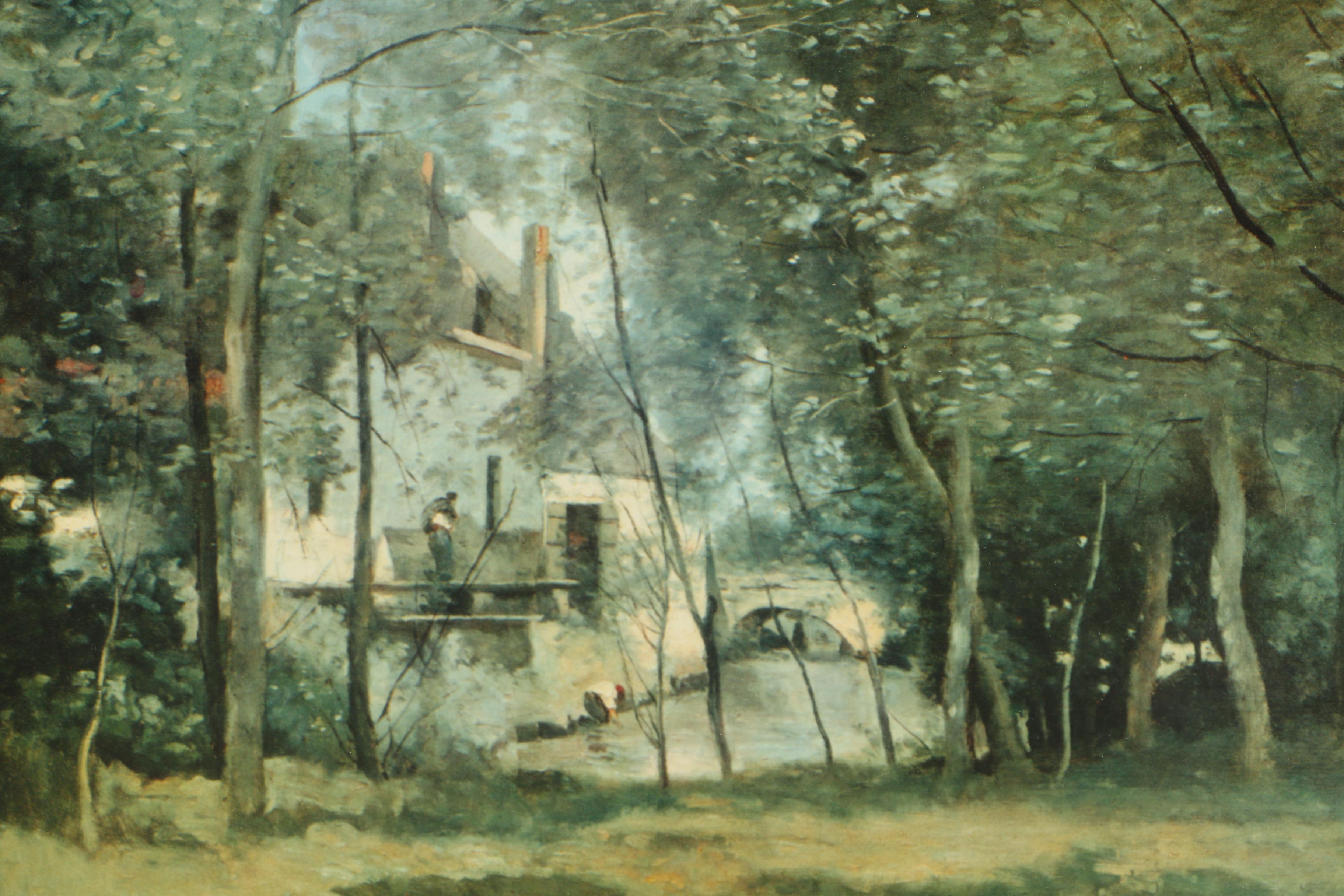 Two Offset Lithograph Prints After Jean Baptiste-Camille Corot