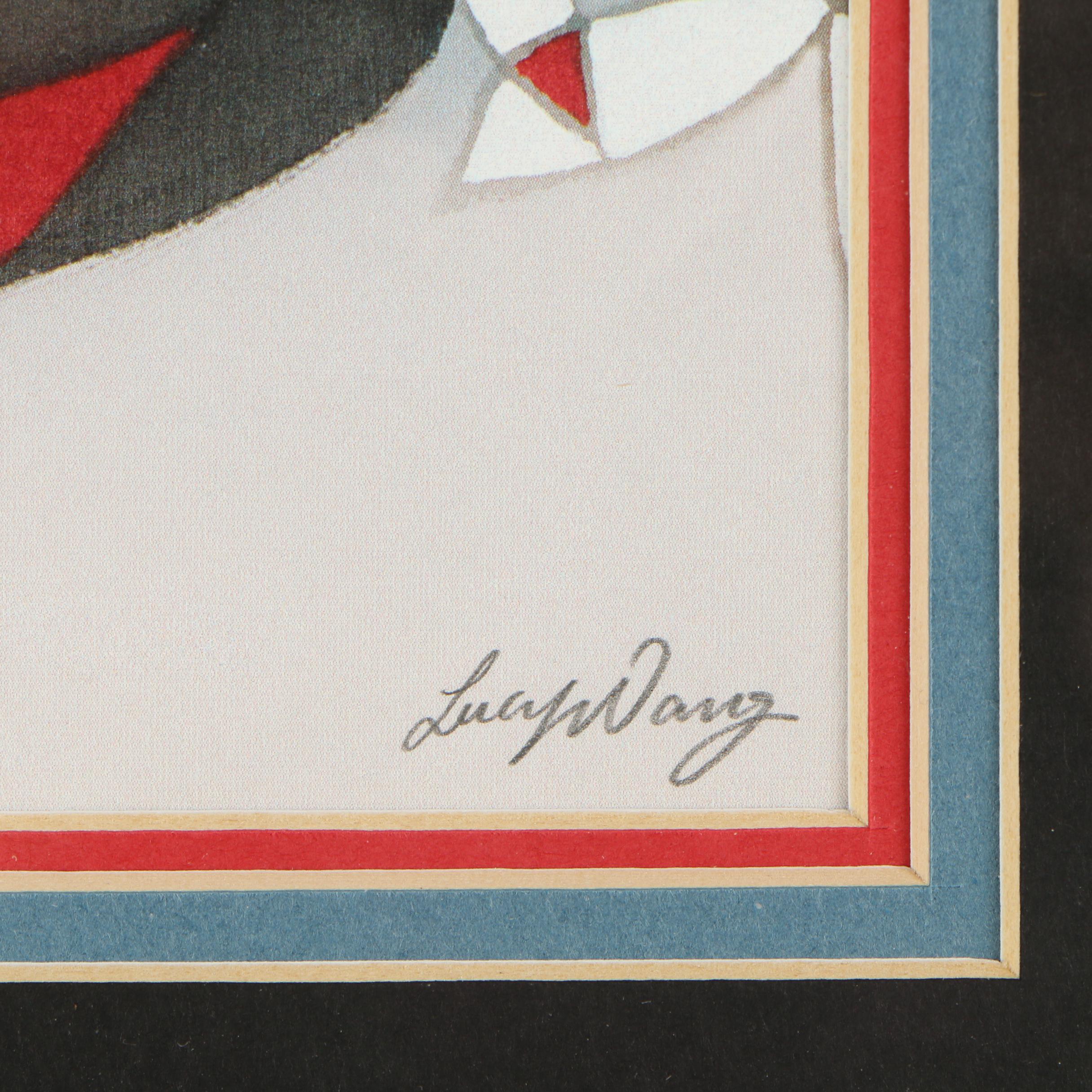 Lucy Wang Limited Edition Offset Lithograph Print "Cat in the Garden"